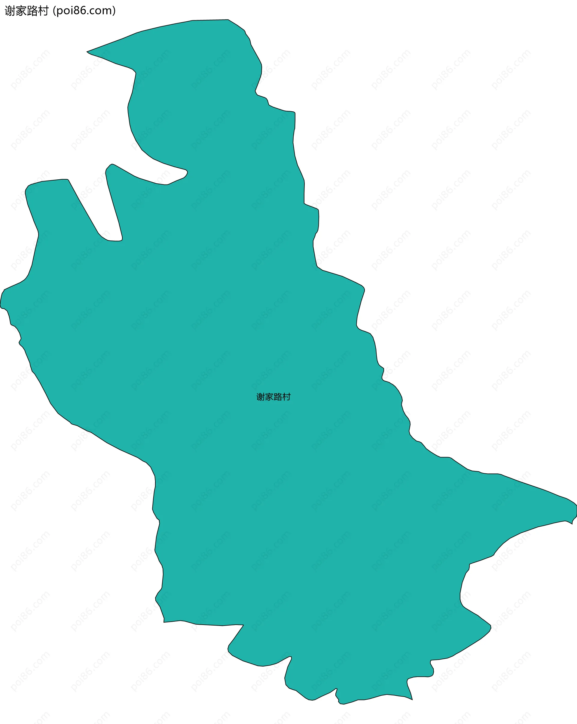谢家路村边界地图