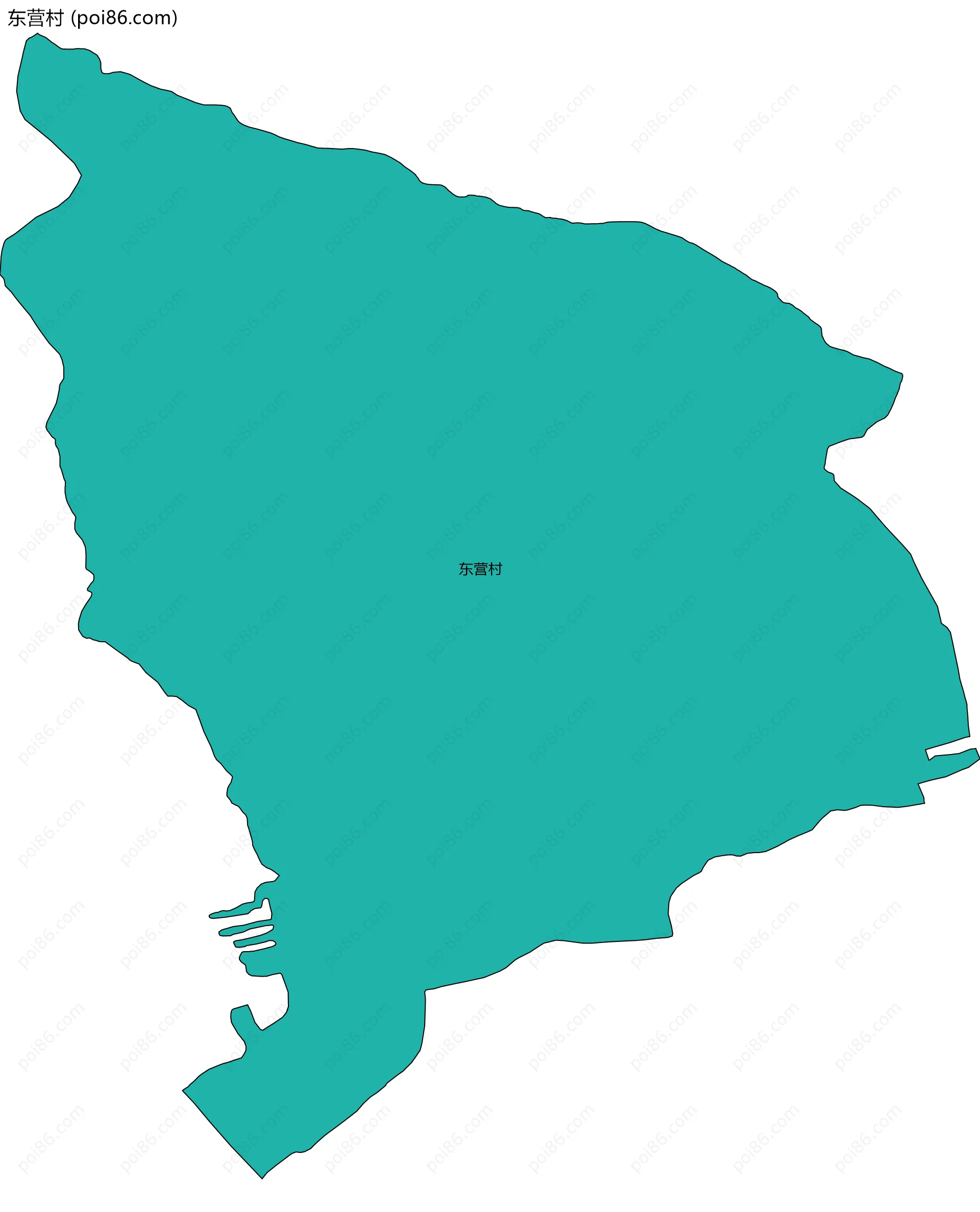 东营村边界地图