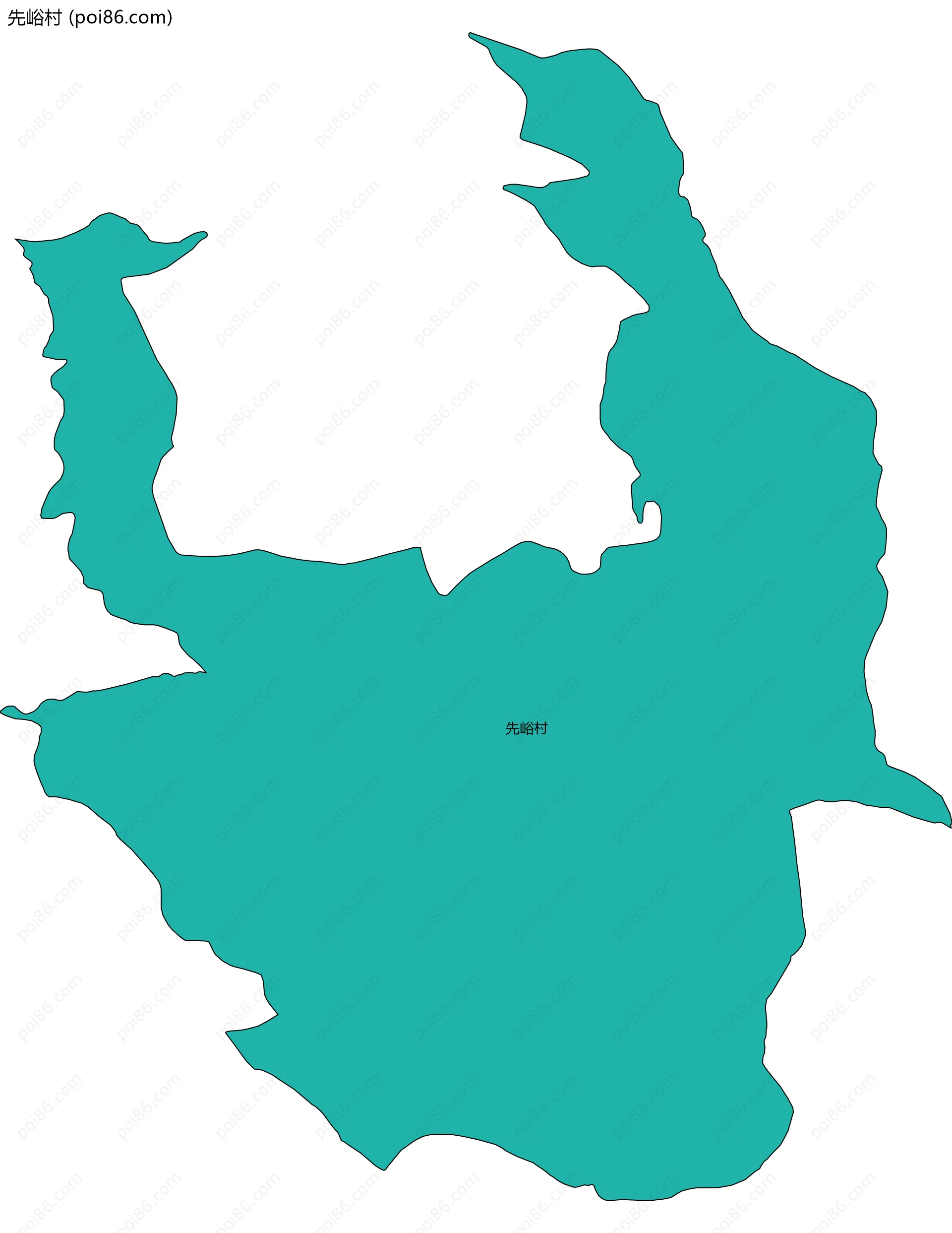 先峪村边界地图