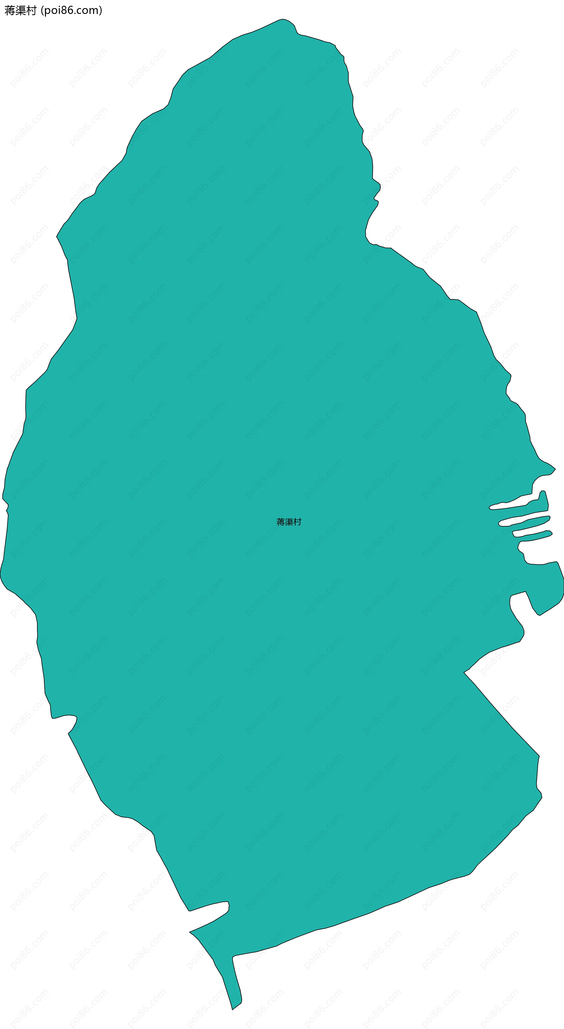 蒋渠村边界地图