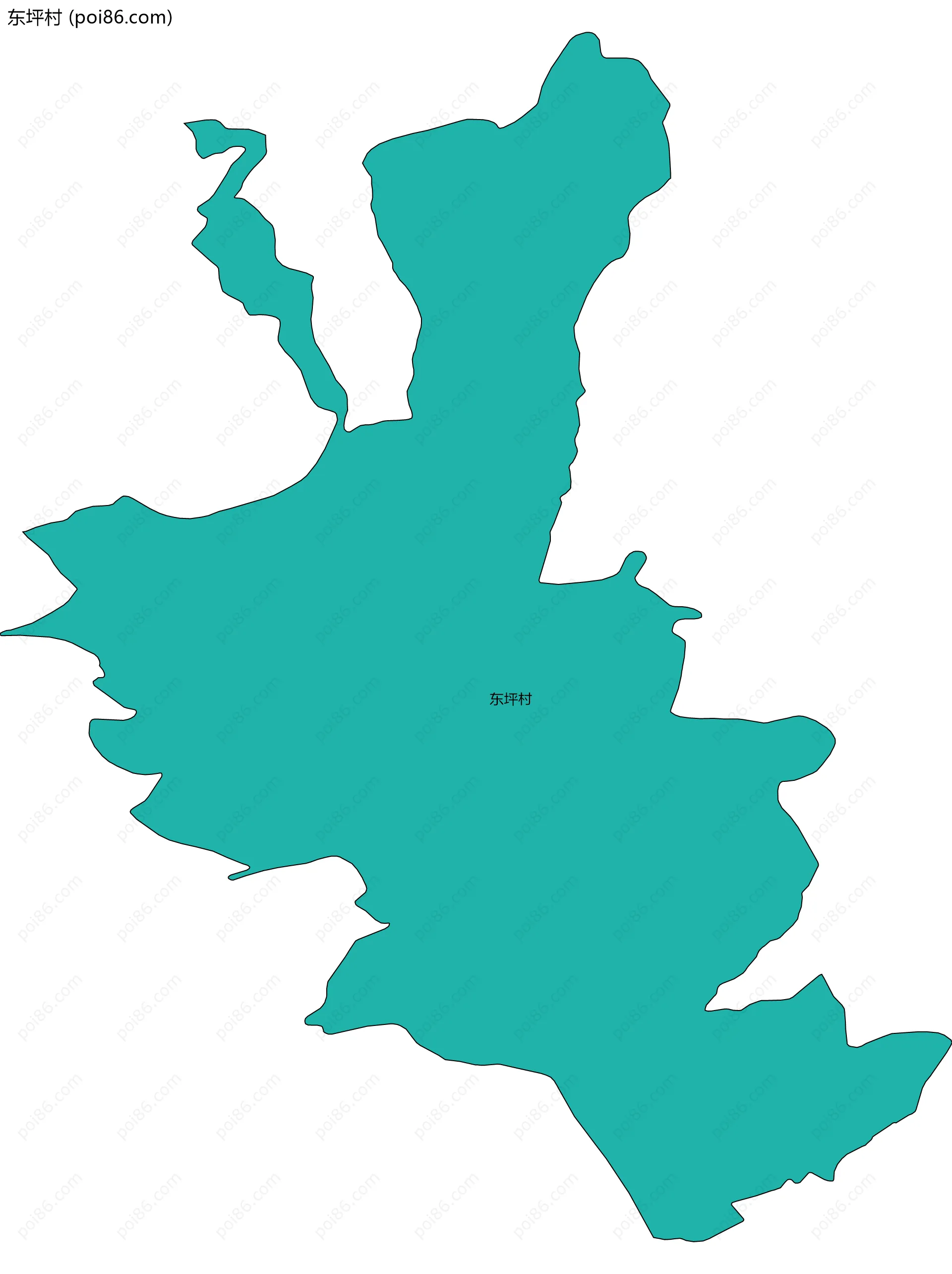 东坪村边界地图