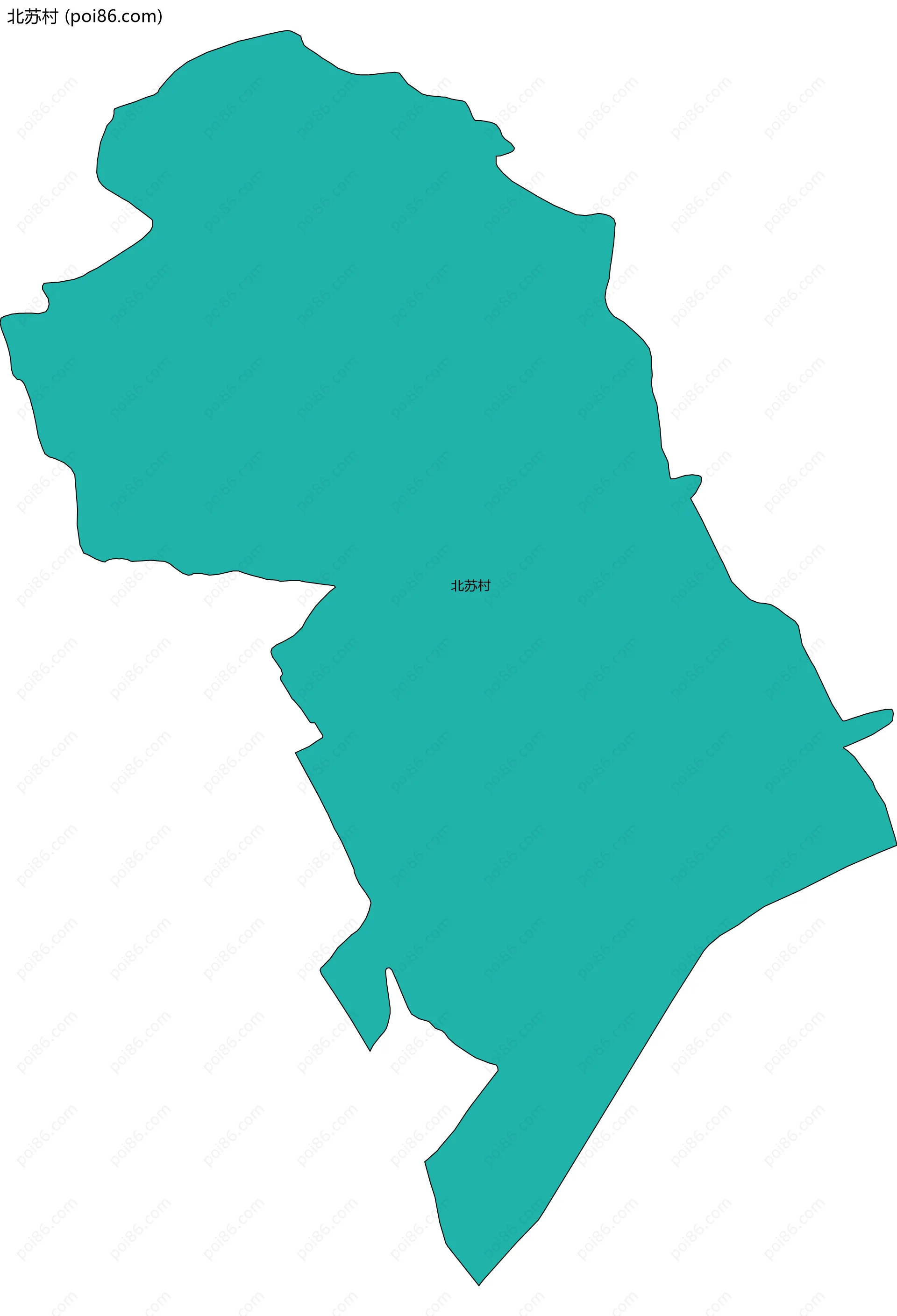 北苏村边界地图