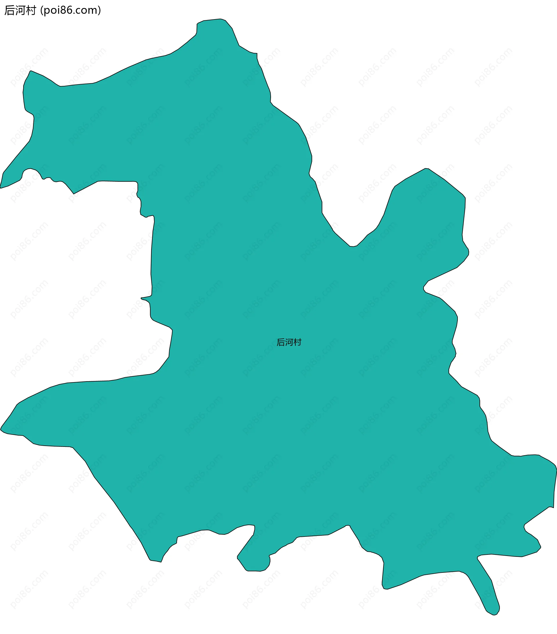 后河村边界地图