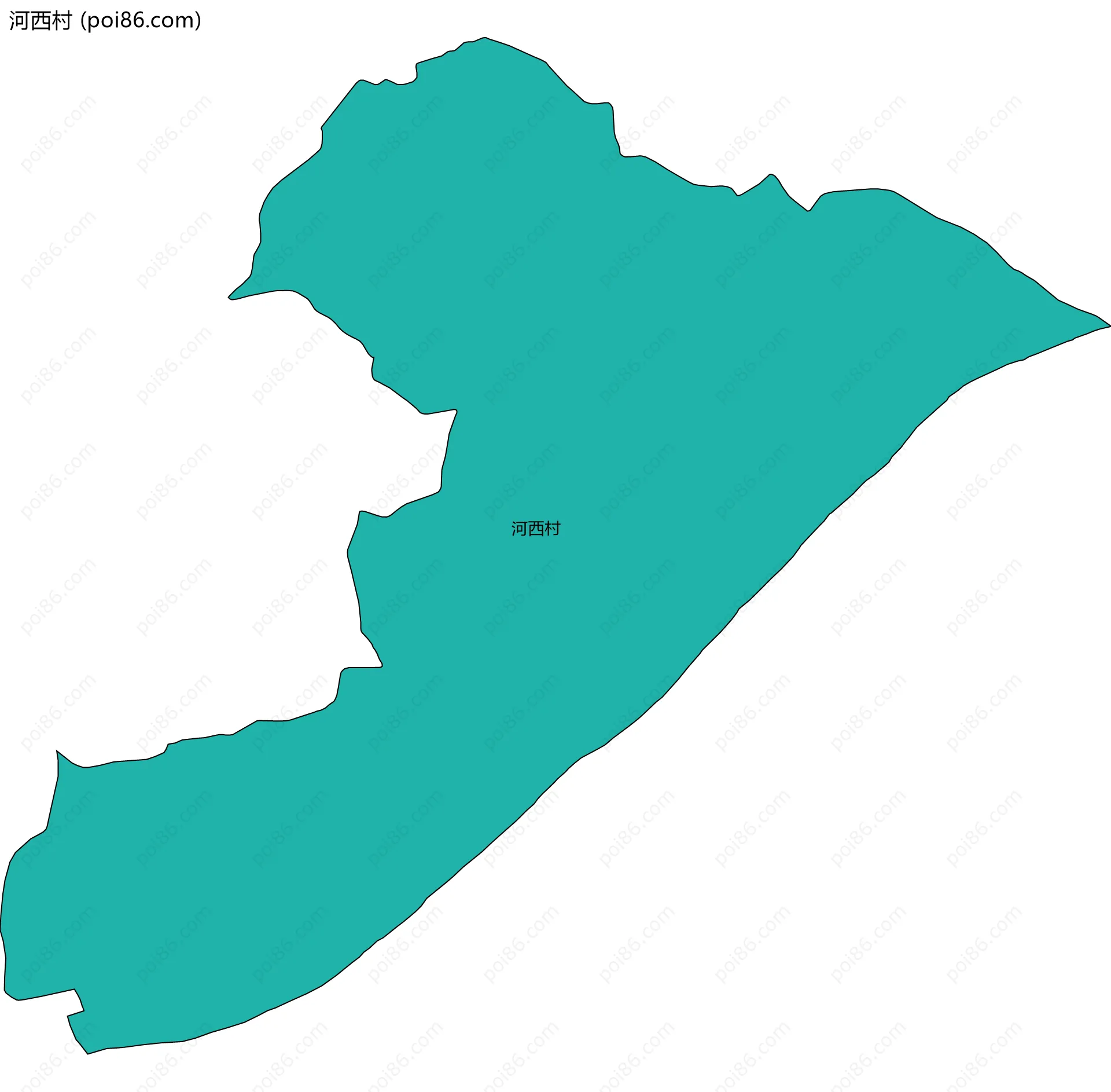 河西村边界地图
