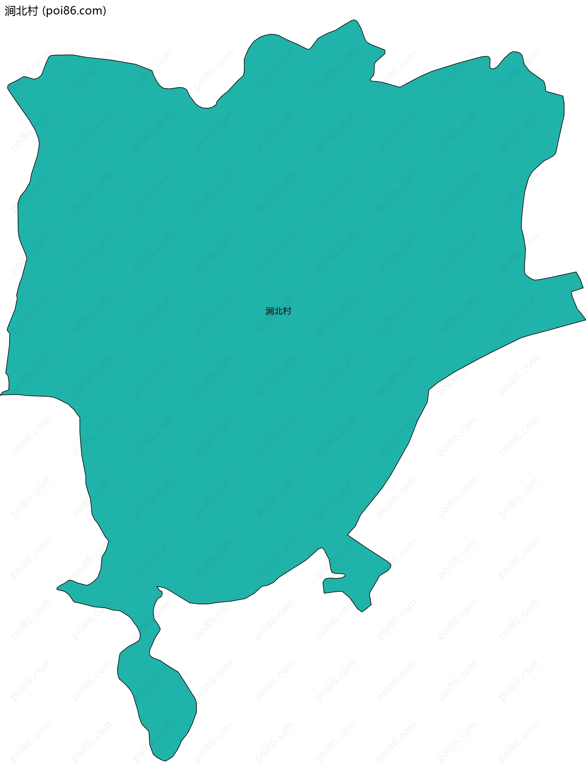 涧北村边界地图