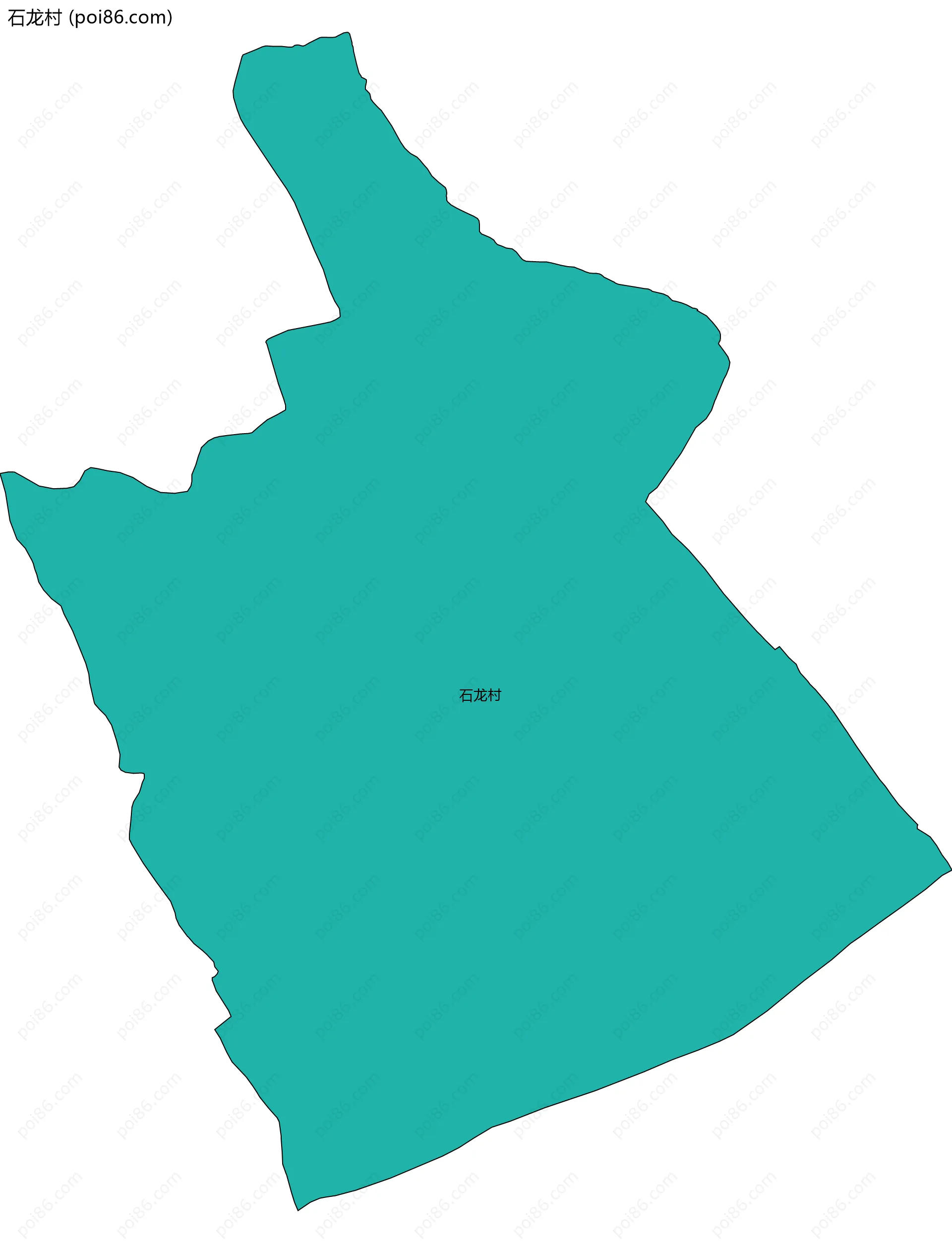 石龙村边界地图