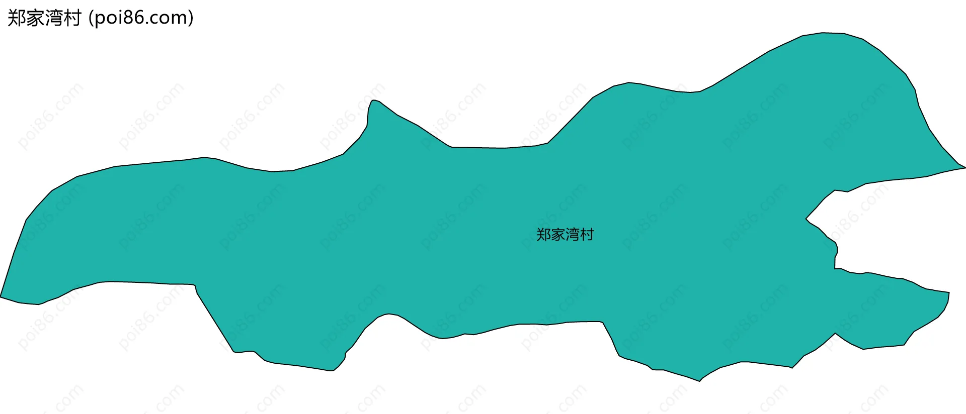 郑家湾村边界地图