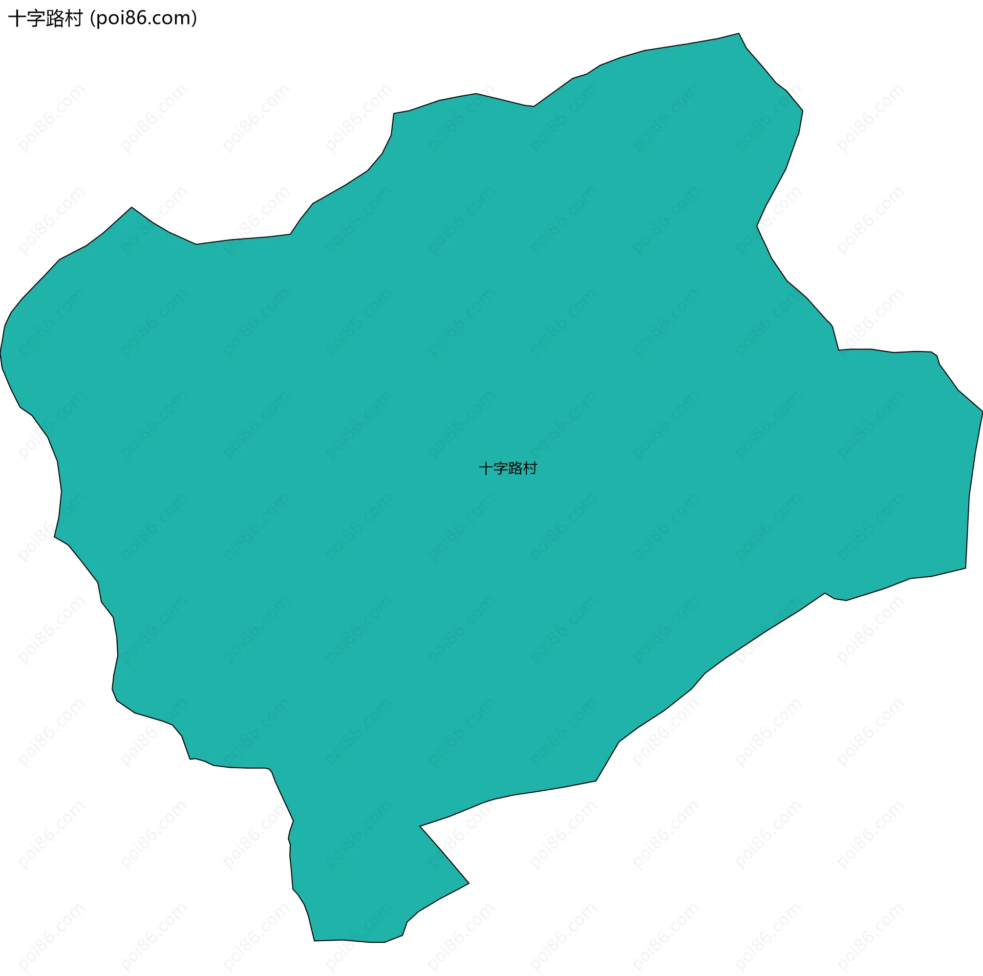 十字路村边界地图