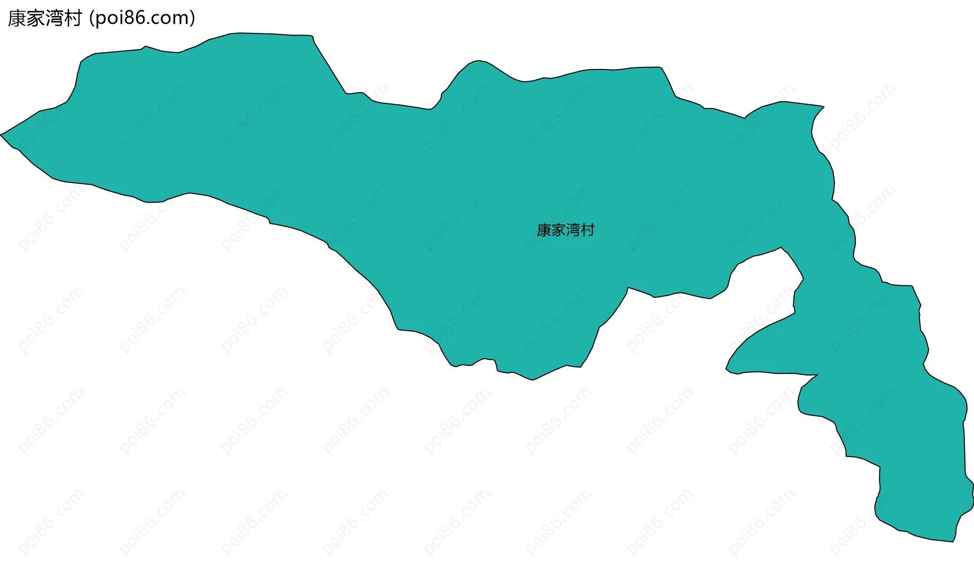 康家湾村边界地图