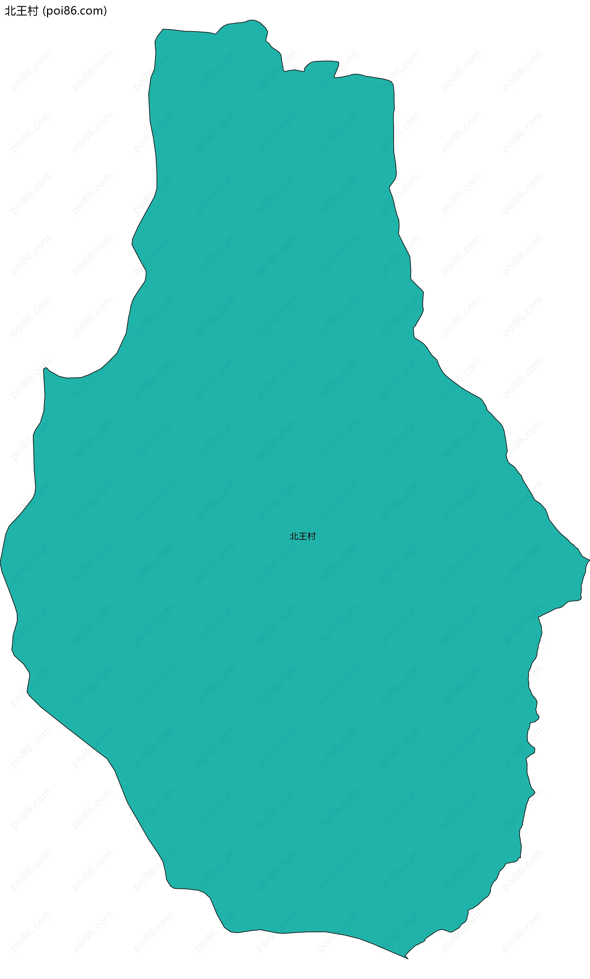 北王村边界地图