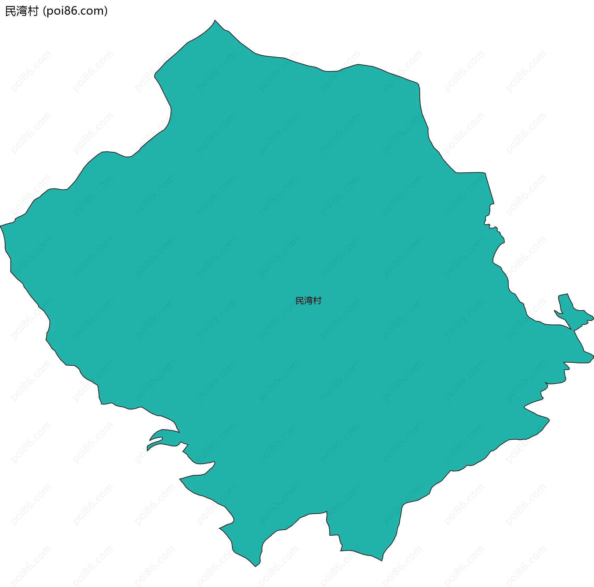 民湾村边界地图