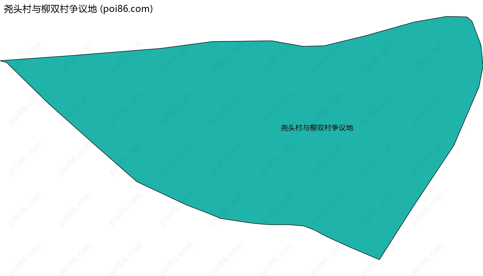 尧头村与柳双村争议地边界地图