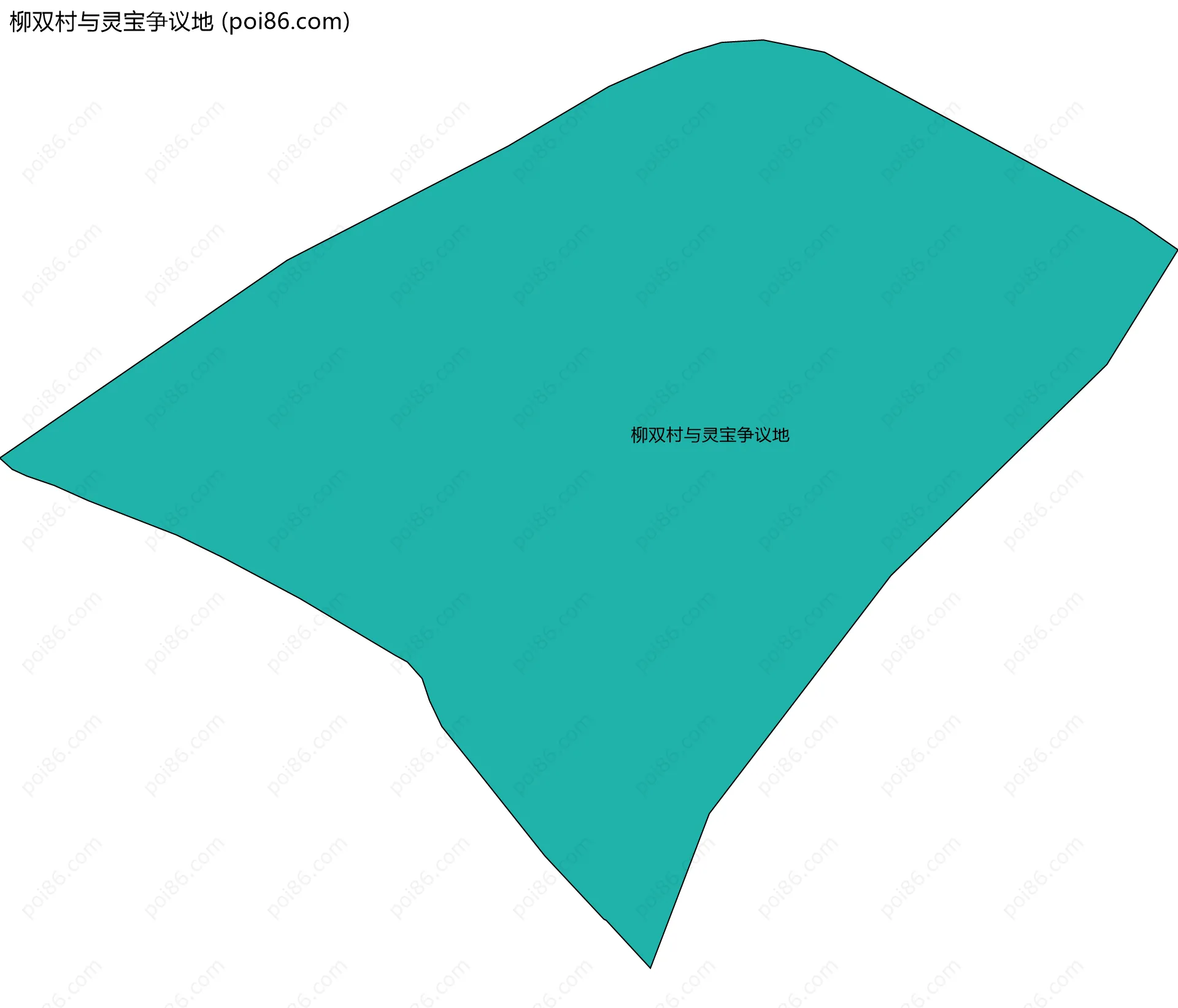柳双村与灵宝争议地边界地图