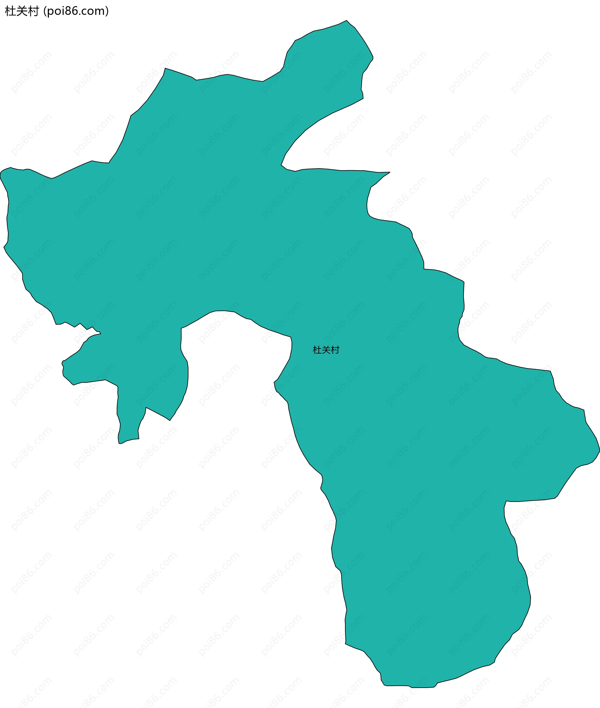 杜关村边界地图