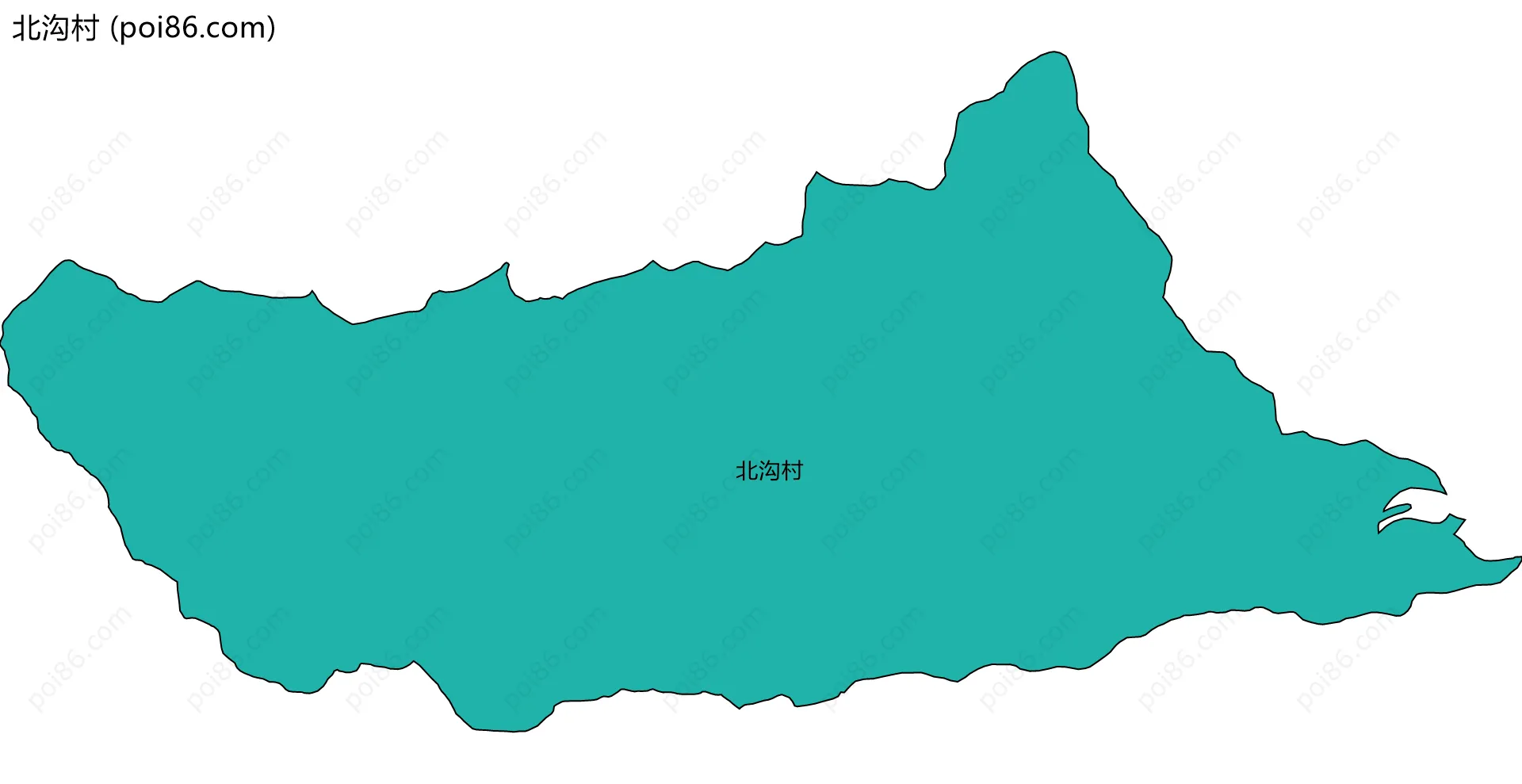 北沟村边界地图