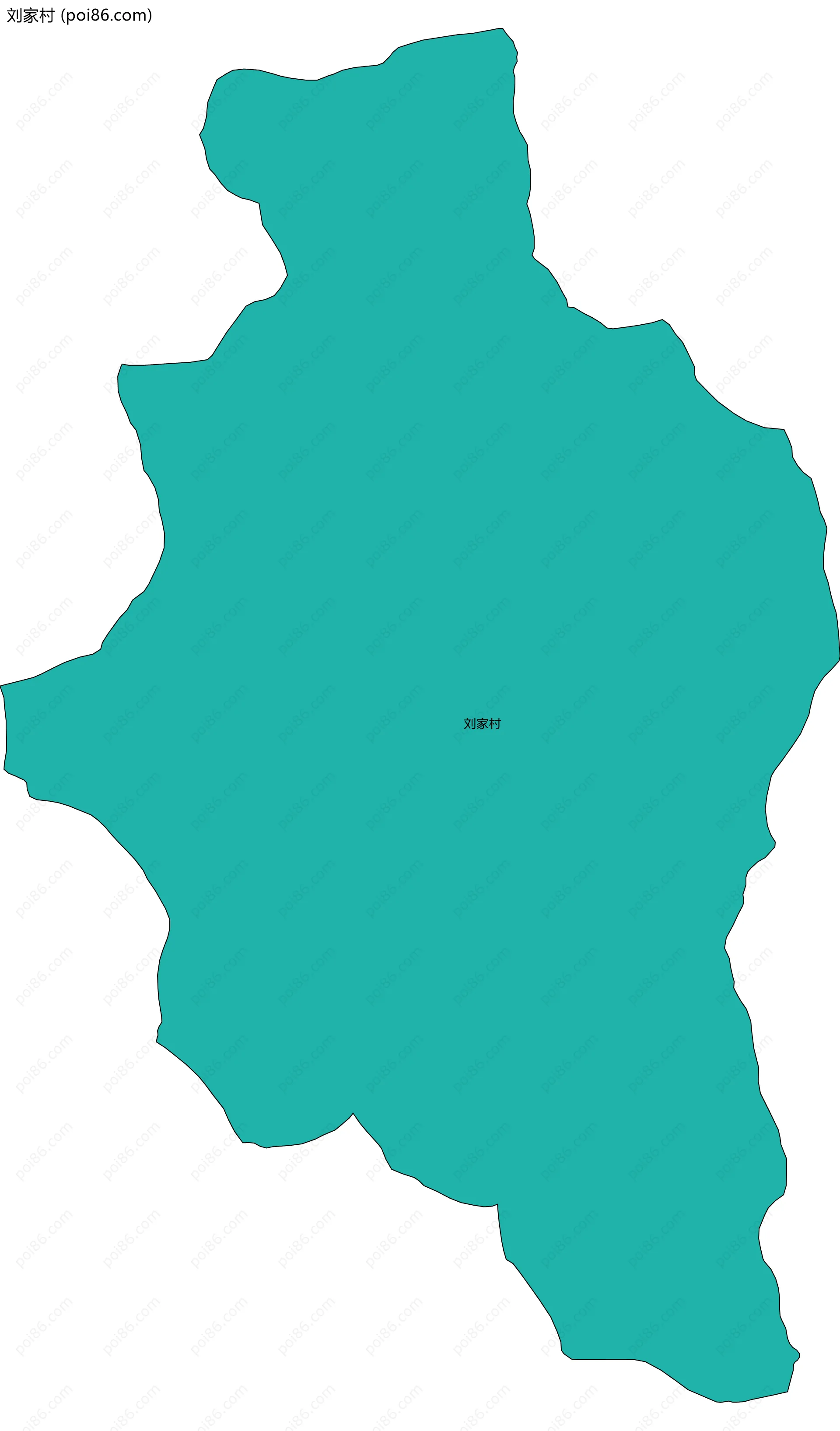 刘家村边界地图