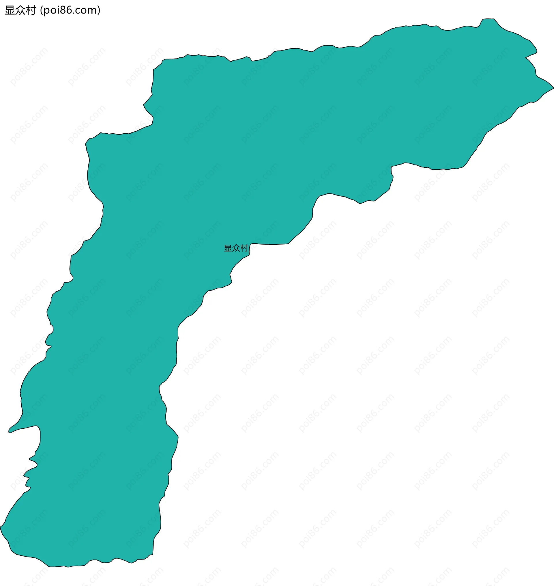 显众村边界地图