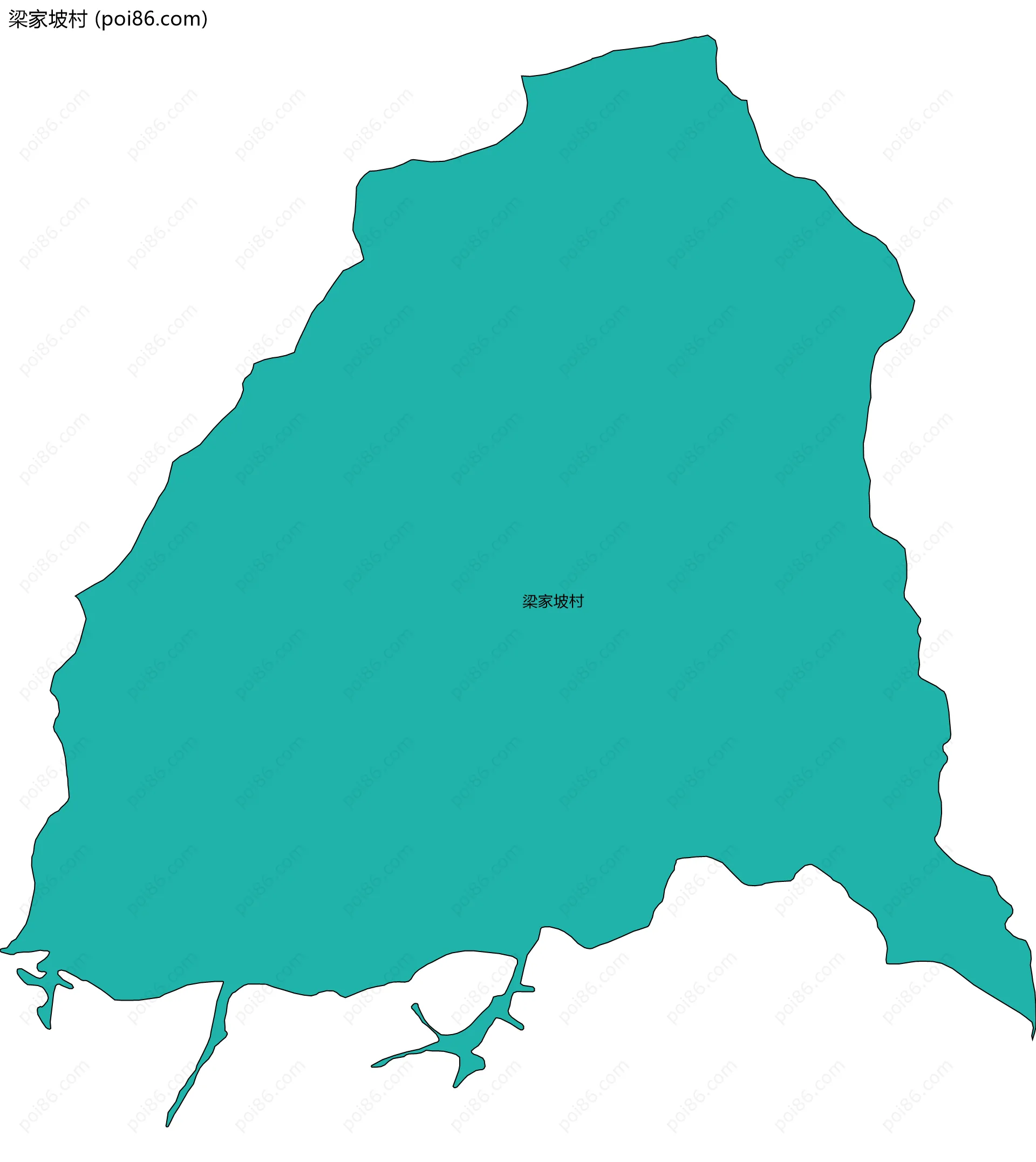 梁家坡村边界地图