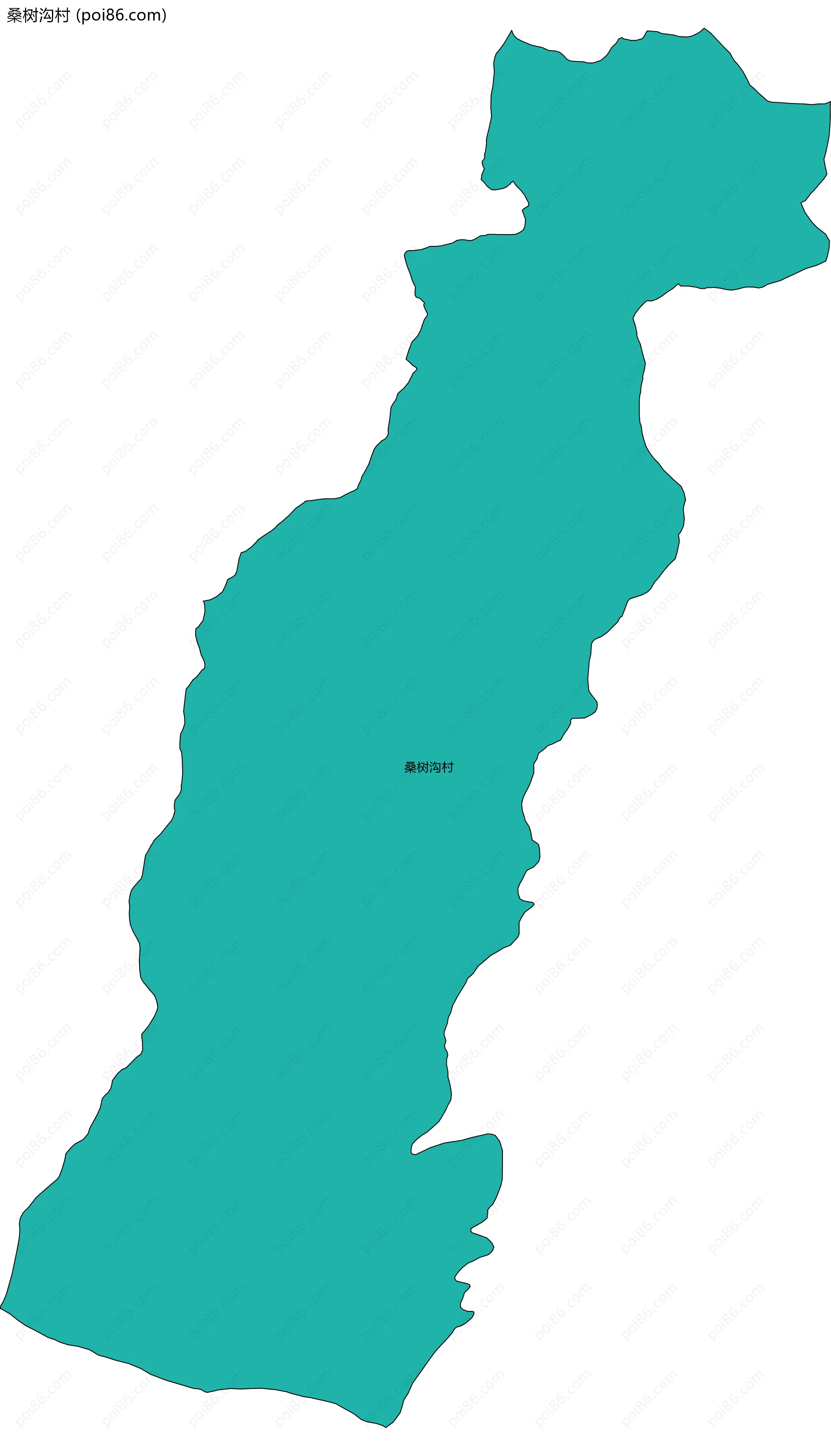 桑树沟村边界地图