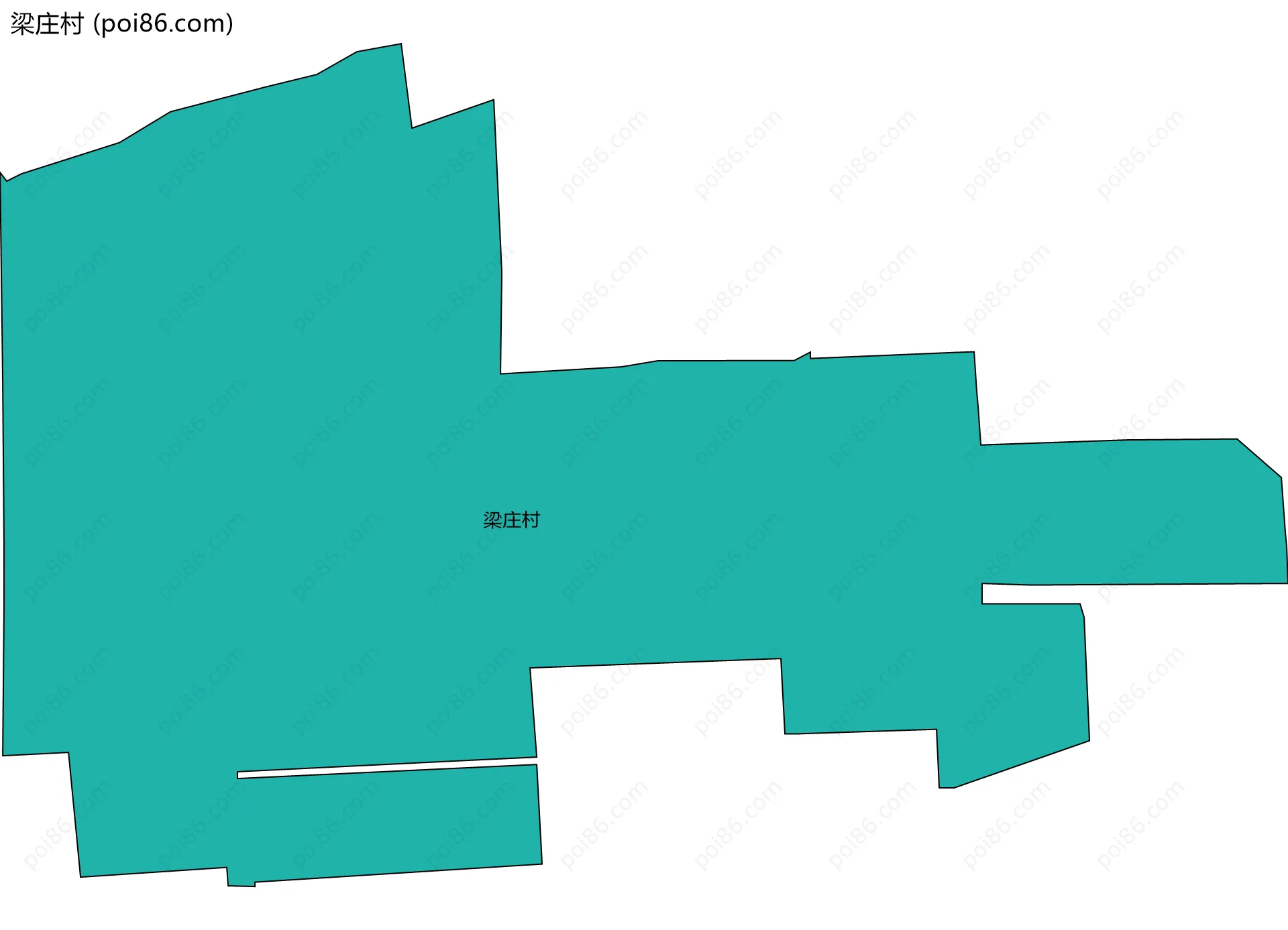 梁庄村边界地图