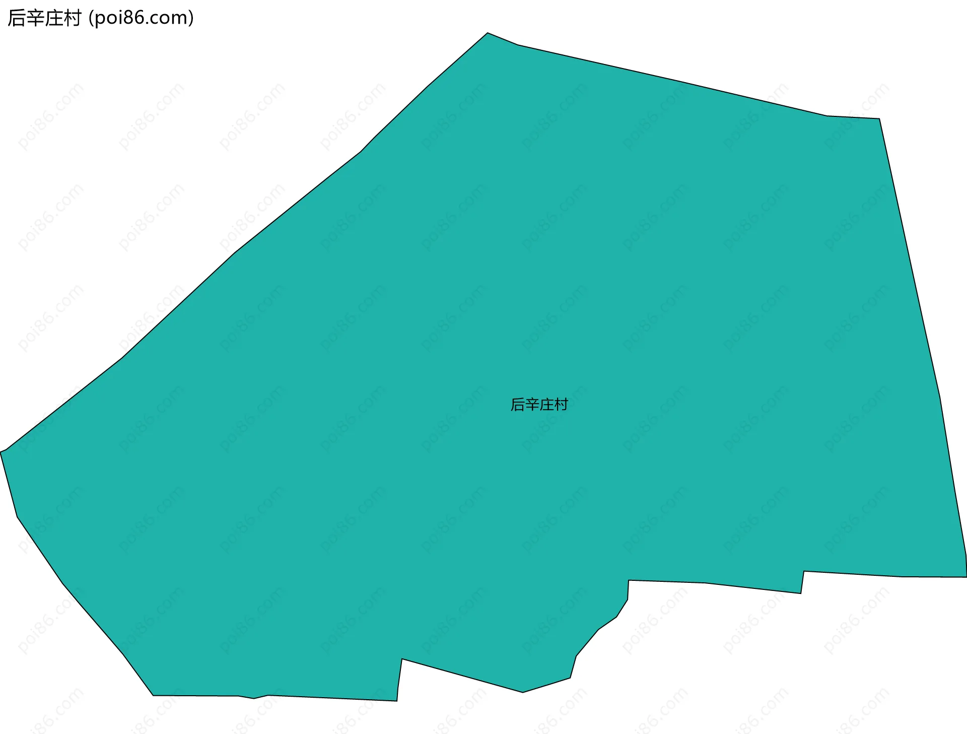 后辛庄村边界地图