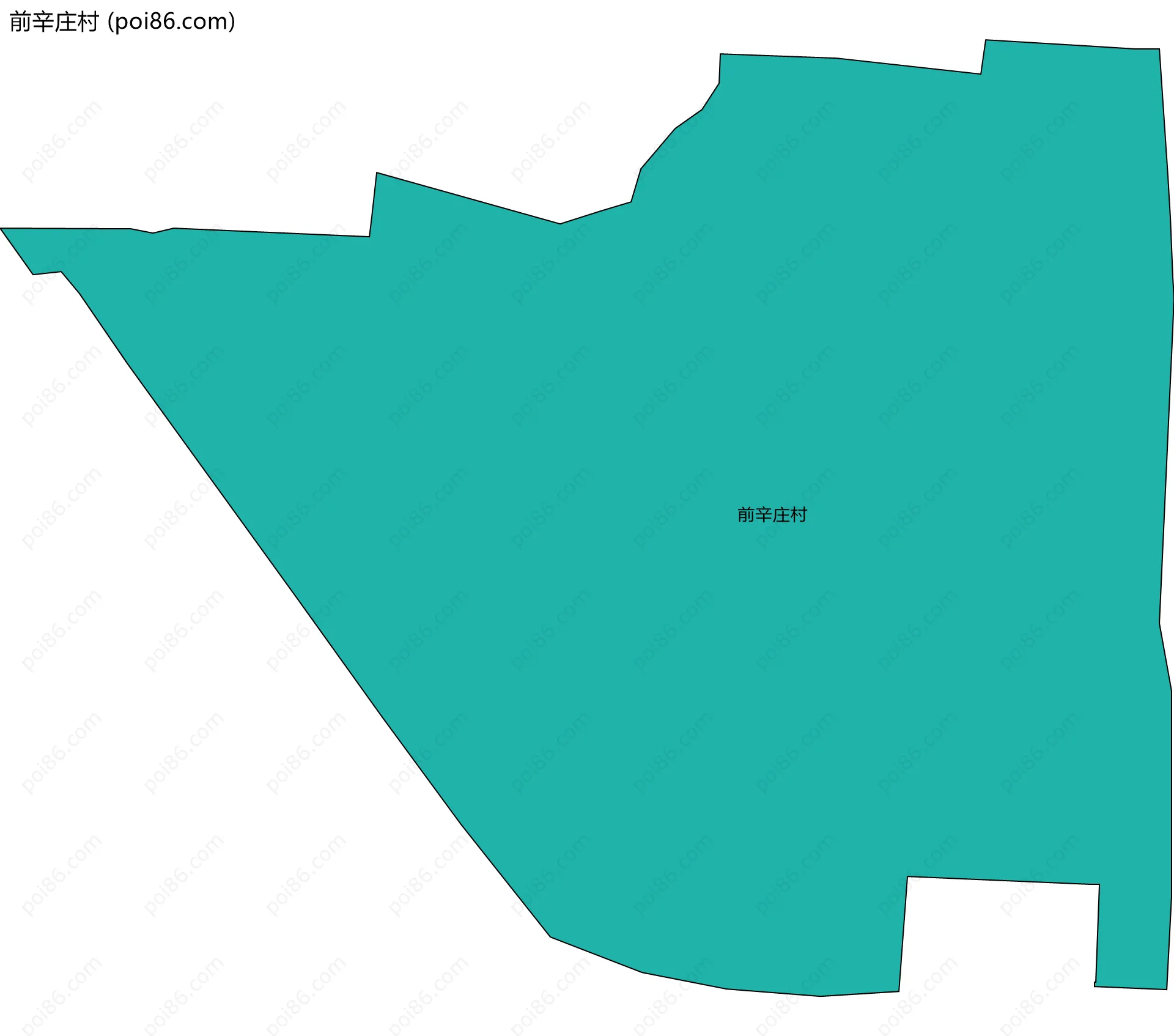 前辛庄村边界地图
