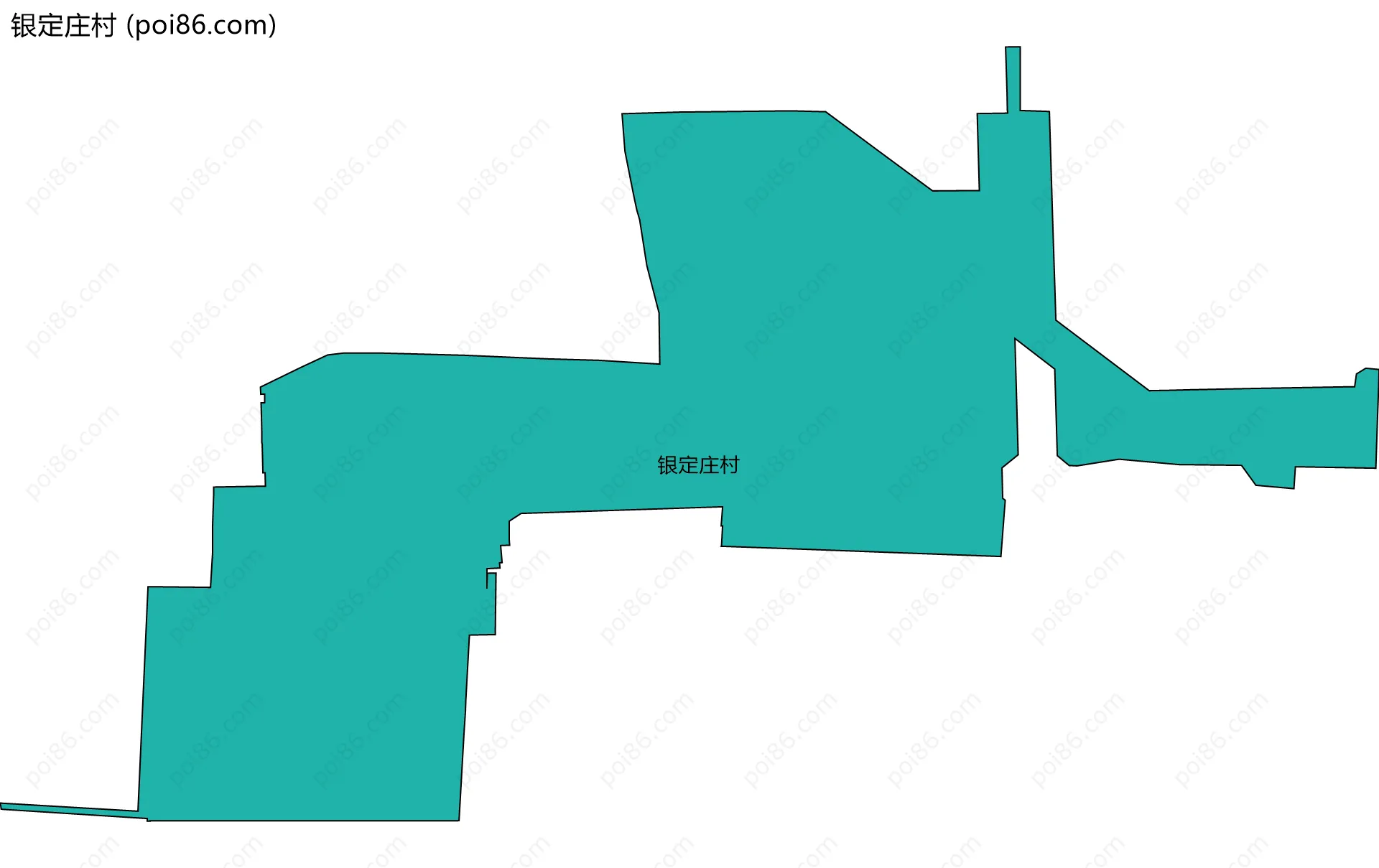银定庄村边界地图