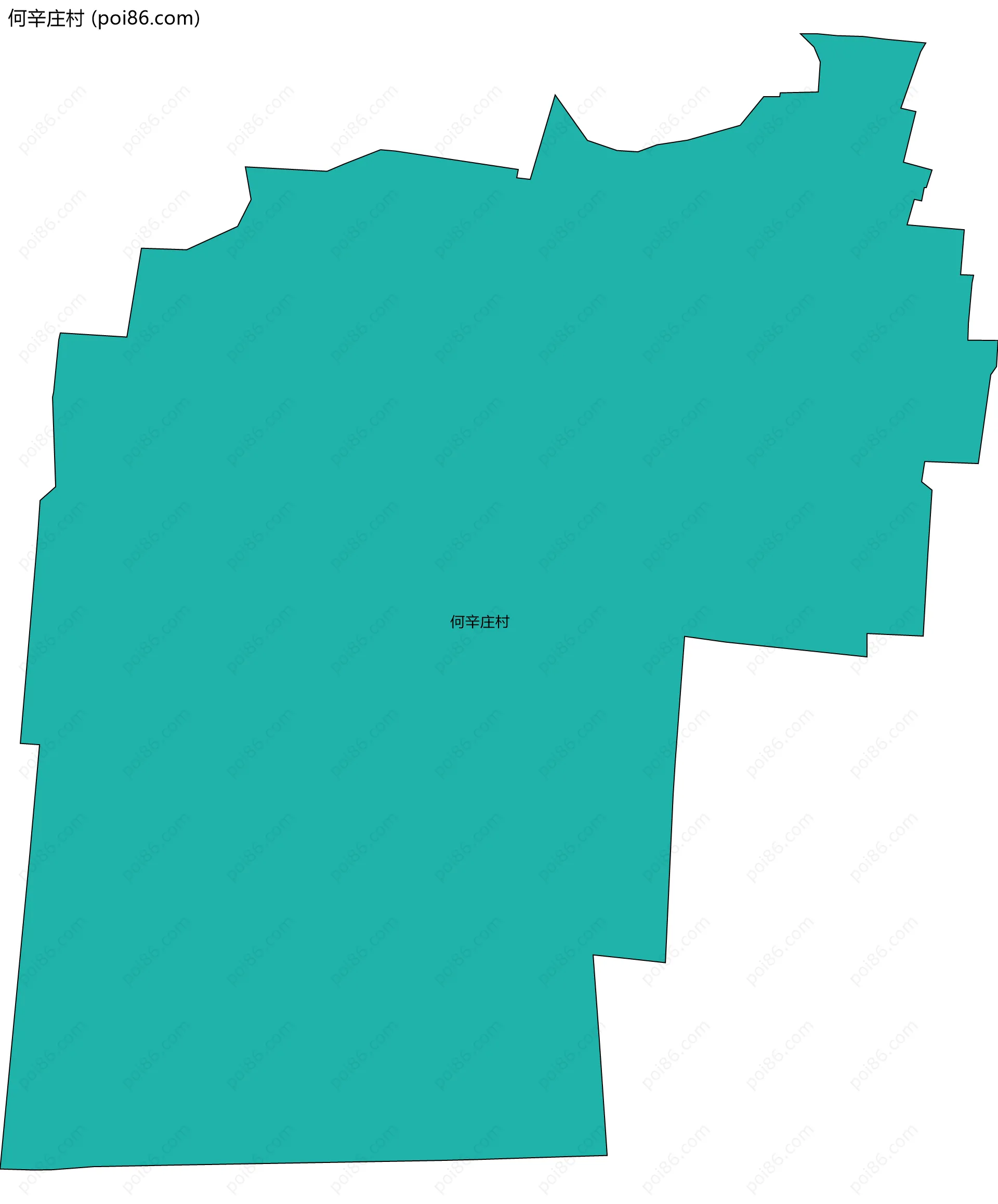何辛庄村边界地图