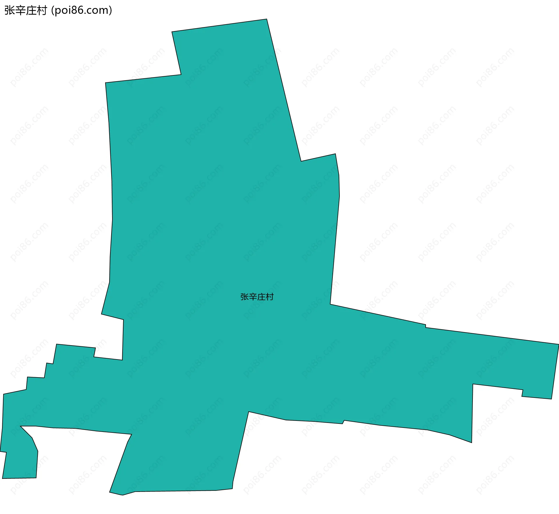 张辛庄村边界地图