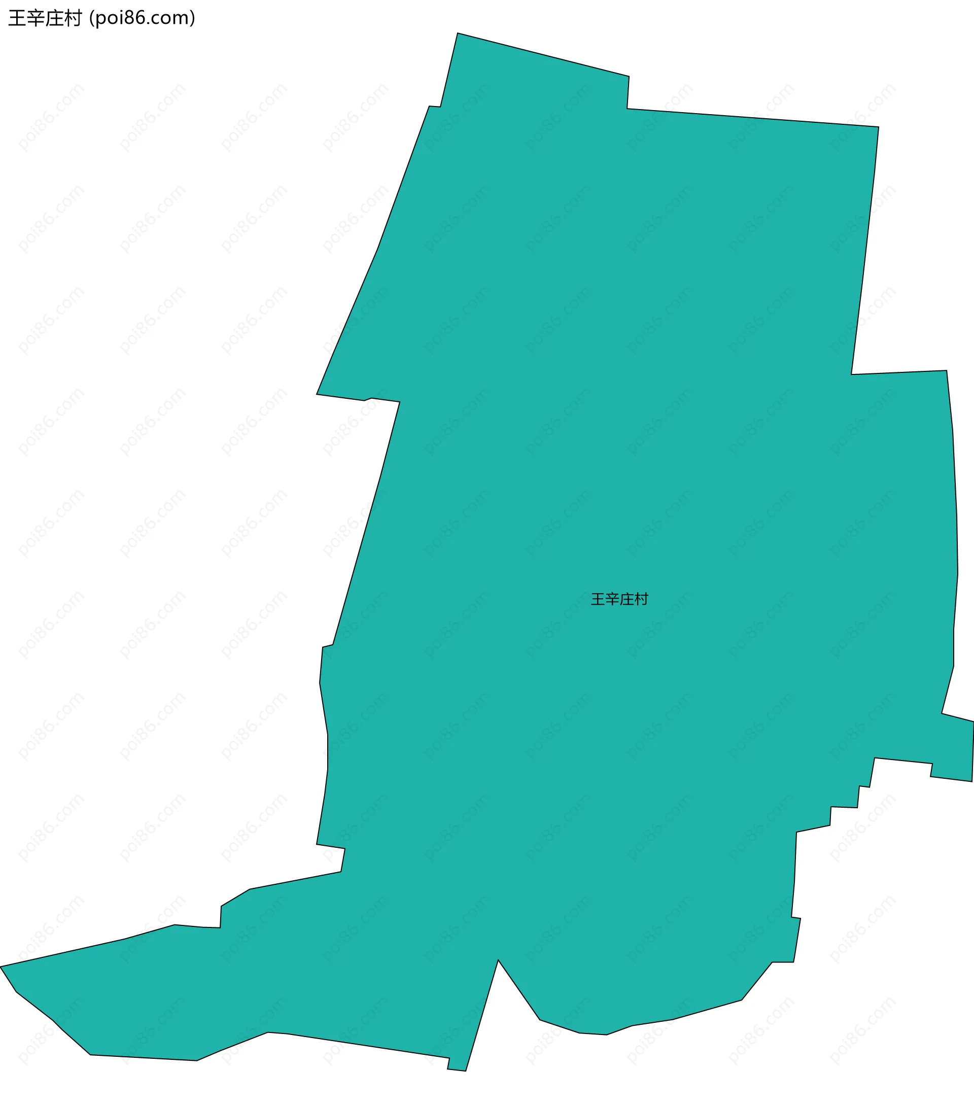 王辛庄村边界地图