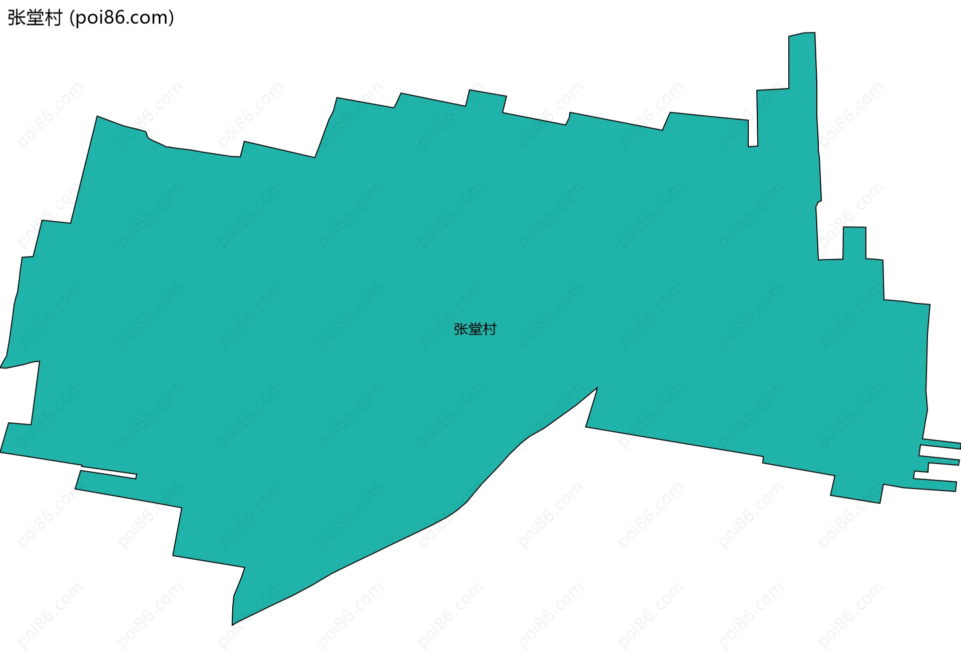 张堂村边界地图