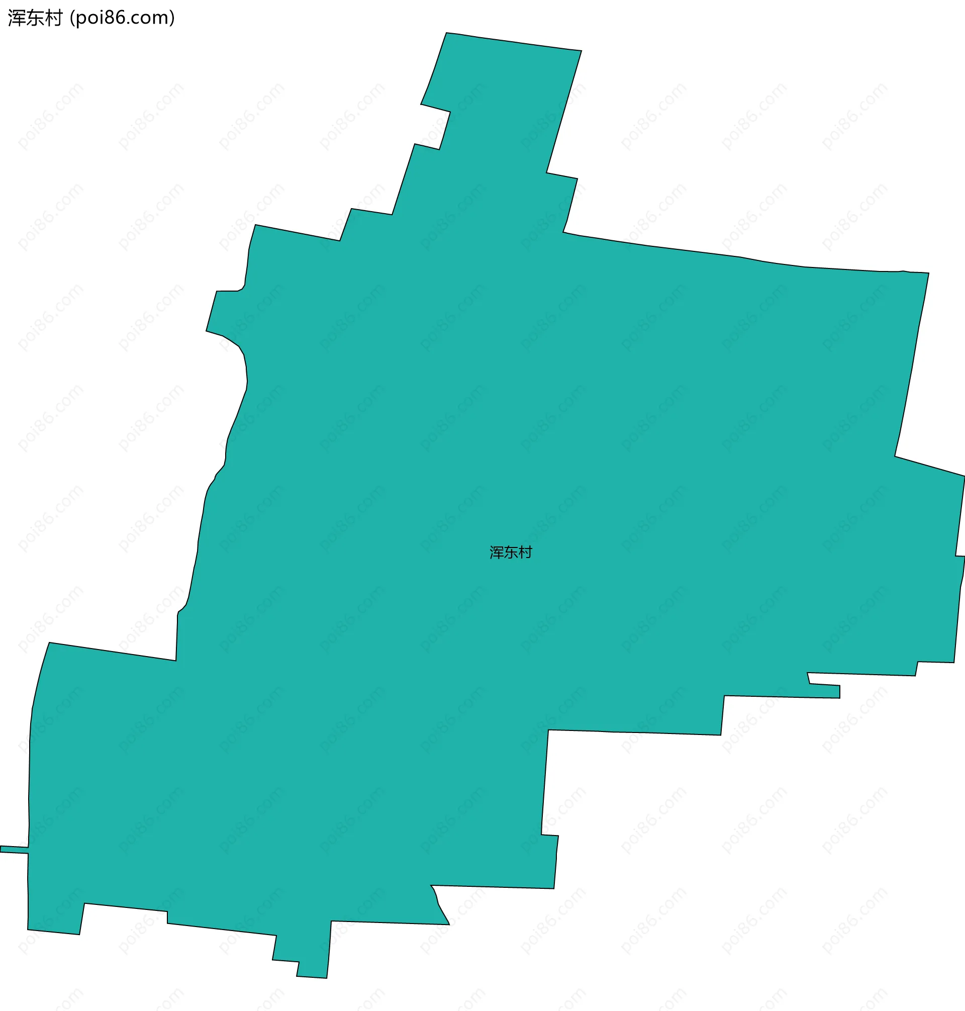 浑东村边界地图