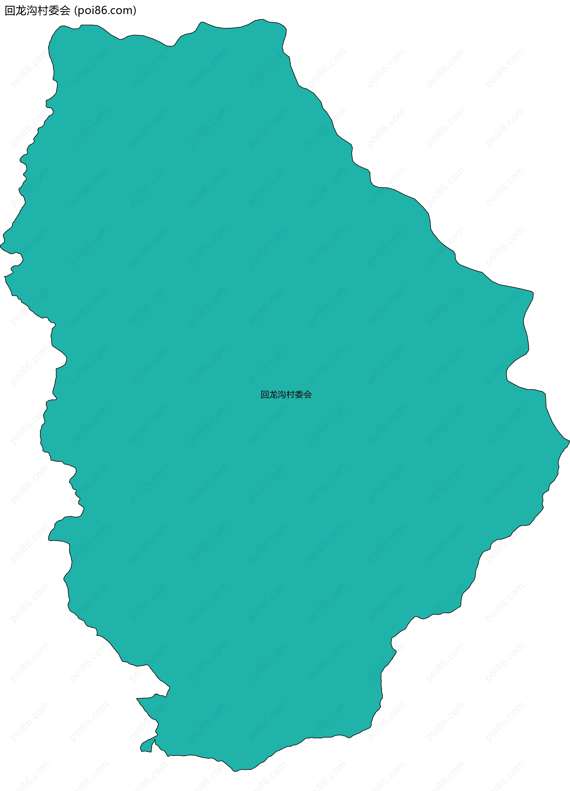 回龙沟村委会边界地图