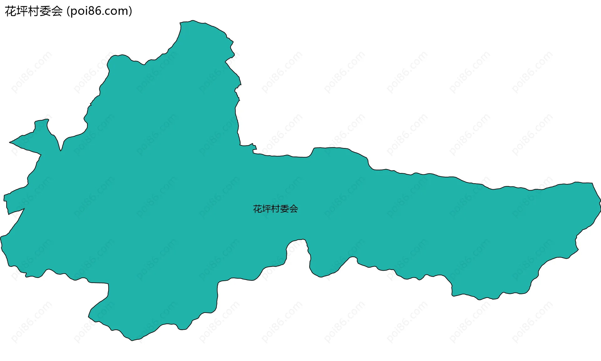 花坪村委会边界地图