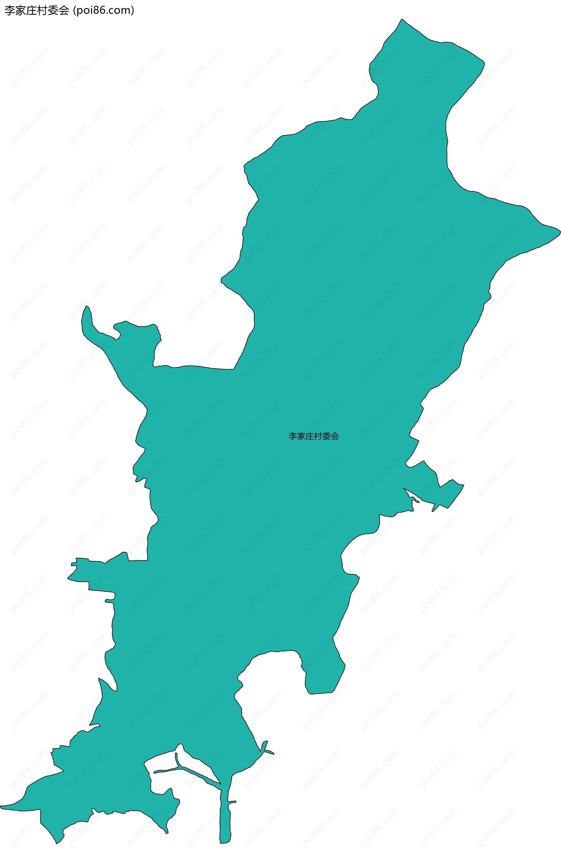 李家庄村委会边界地图