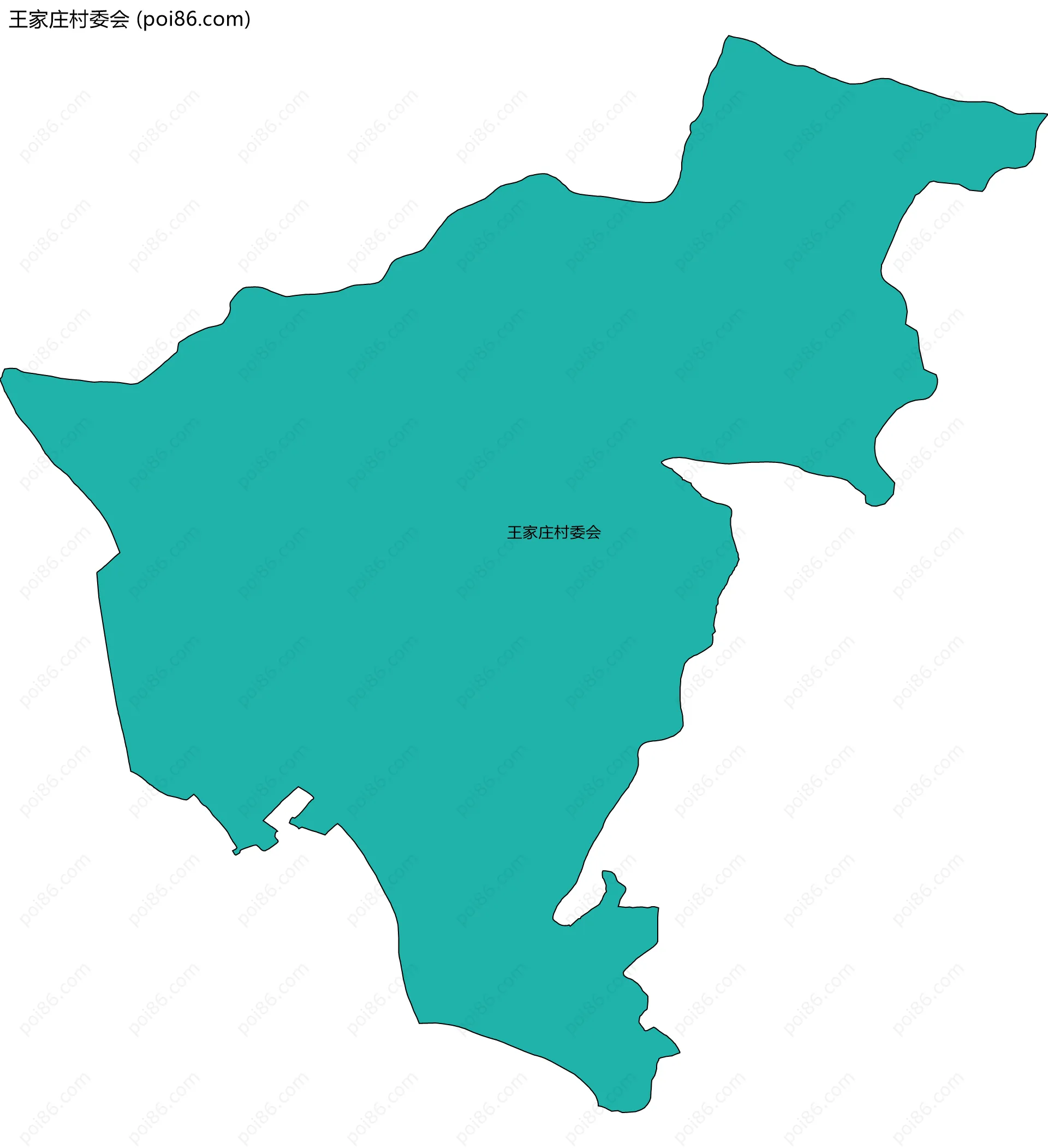 王家庄村委会边界地图