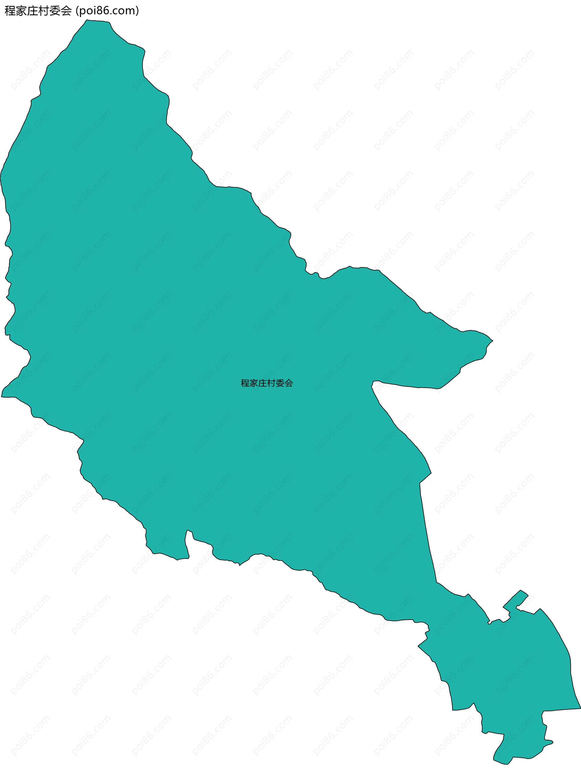 程家庄村委会边界地图
