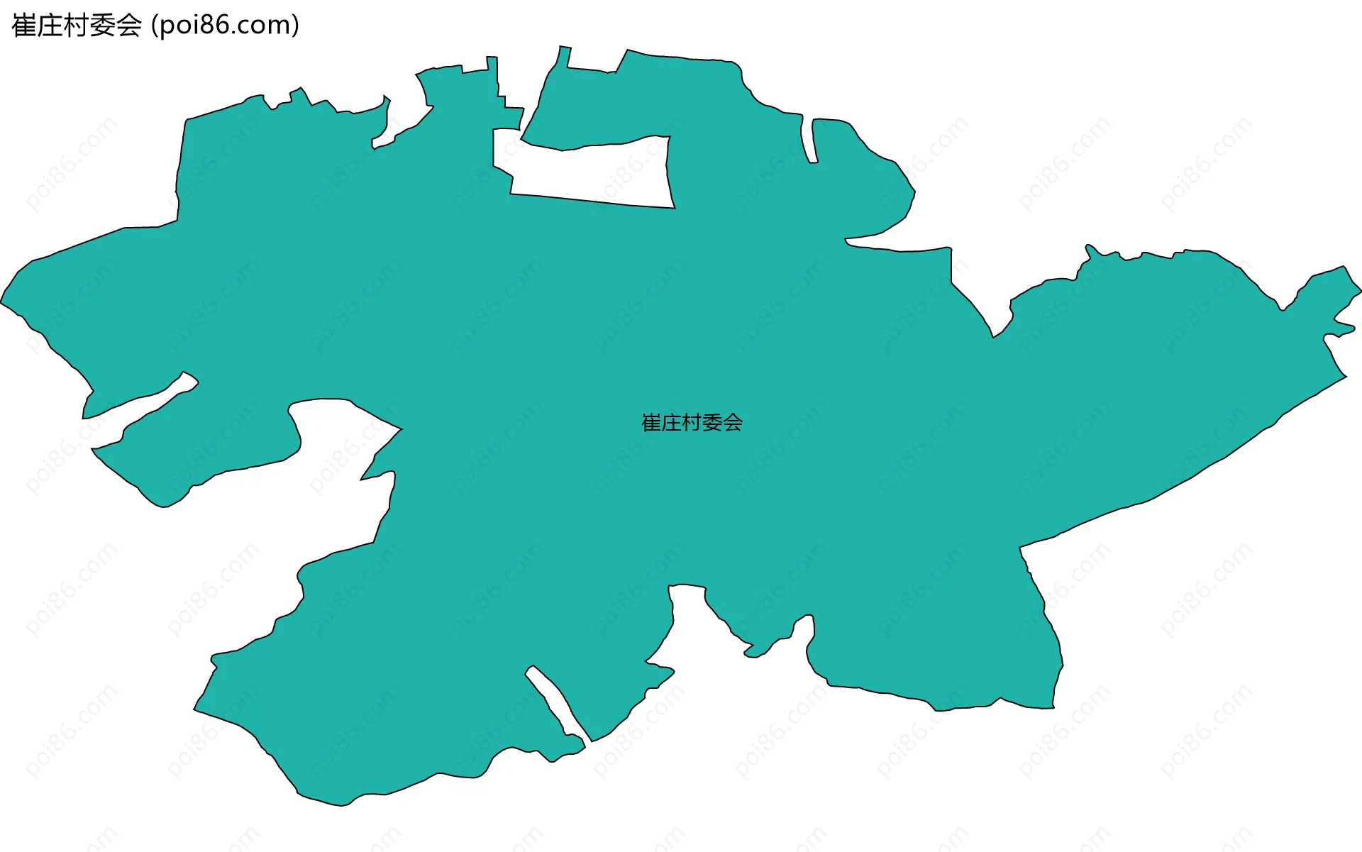 崔庄村委会边界地图