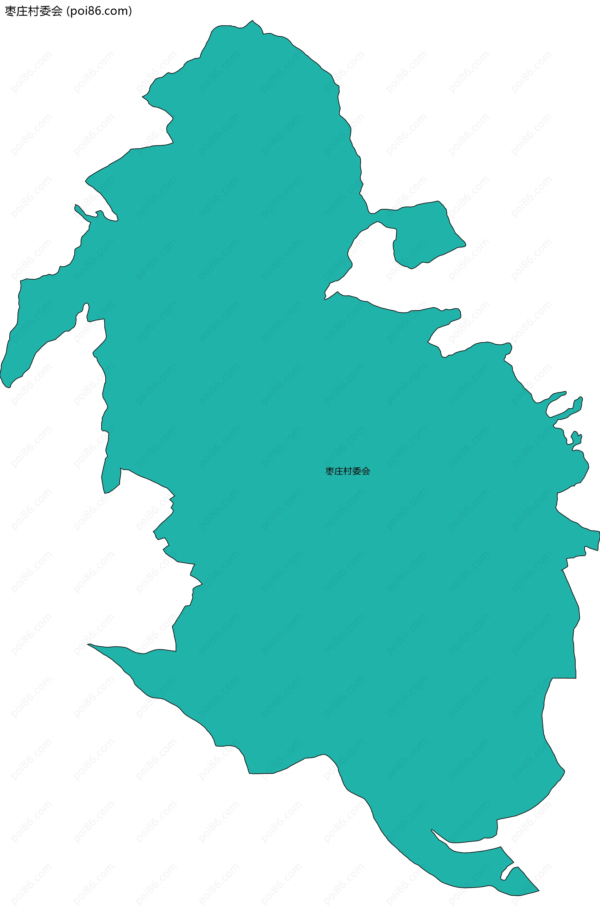 枣庄村委会边界地图