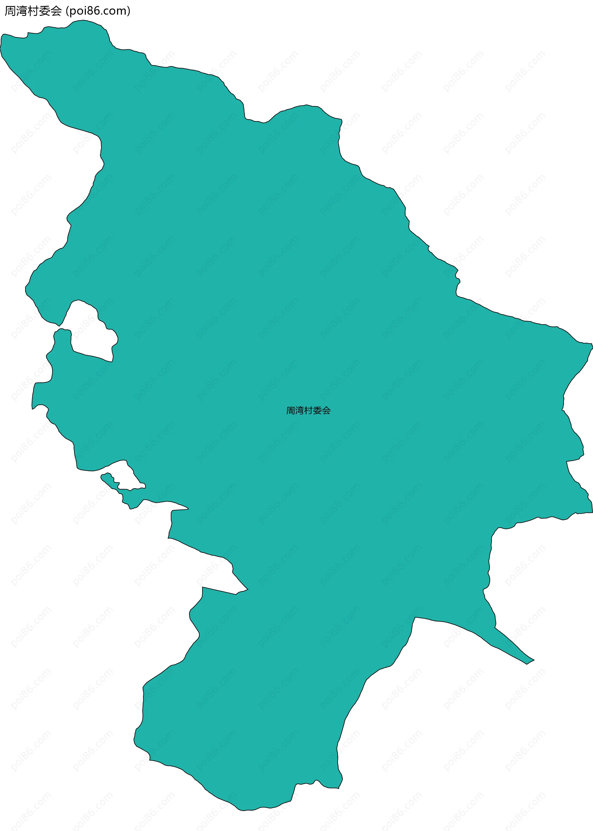 周湾村委会边界地图