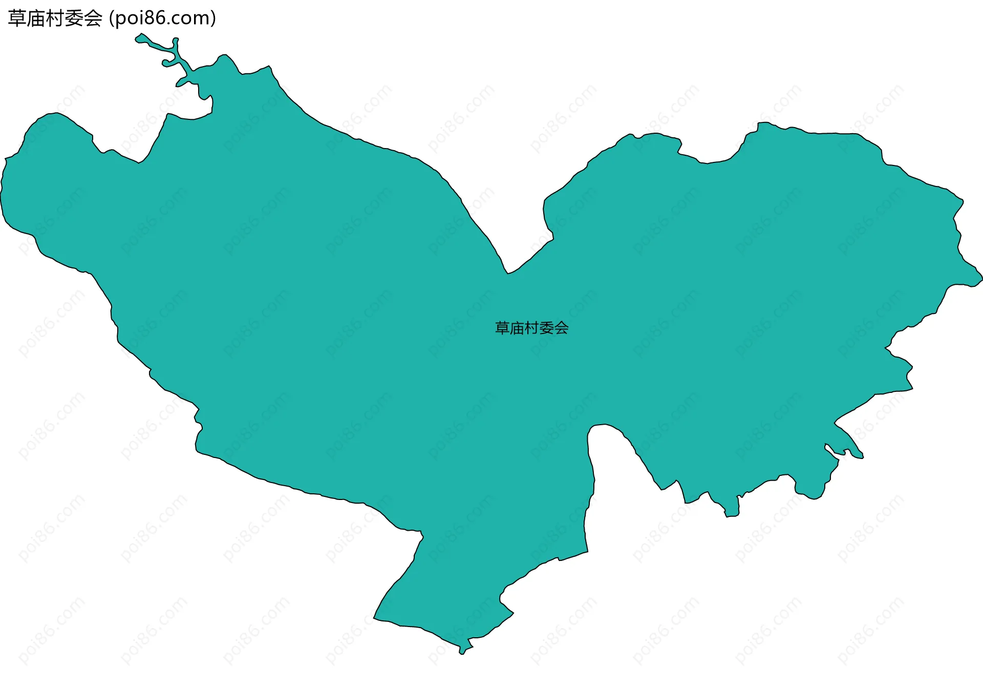 草庙村委会边界地图