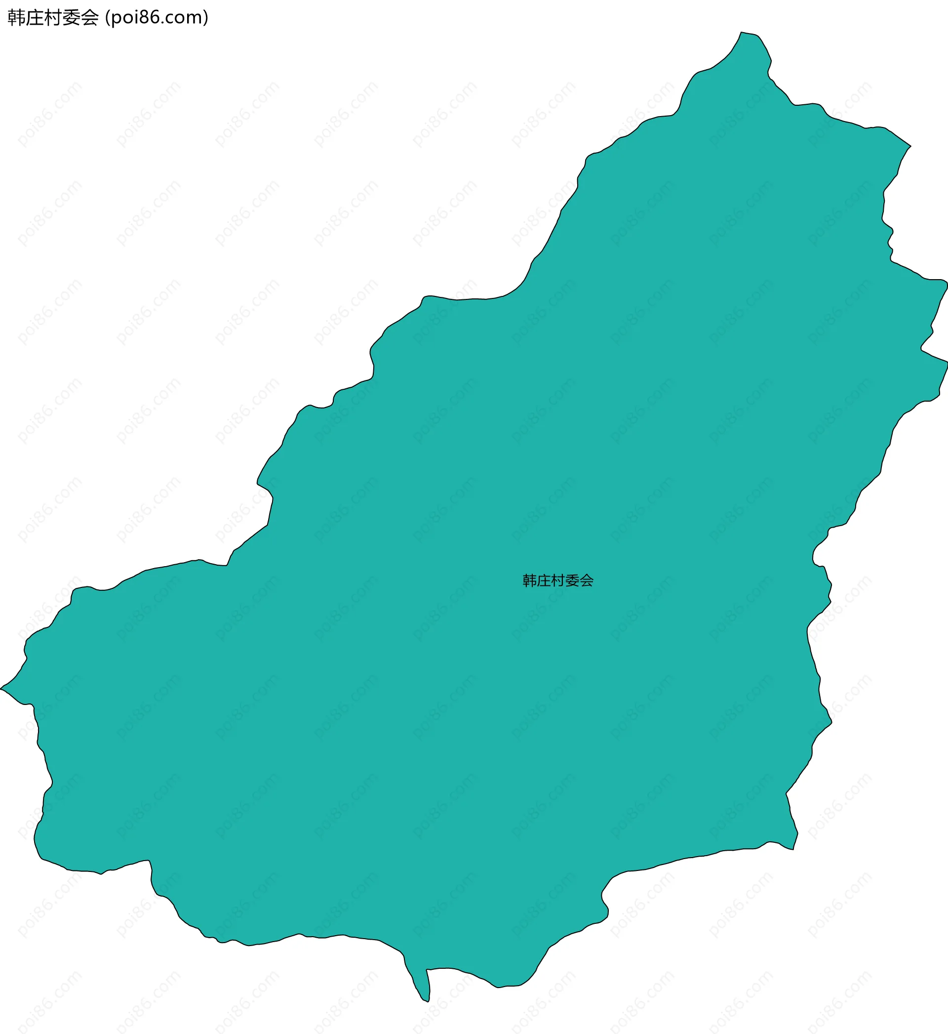 韩庄村委会边界地图