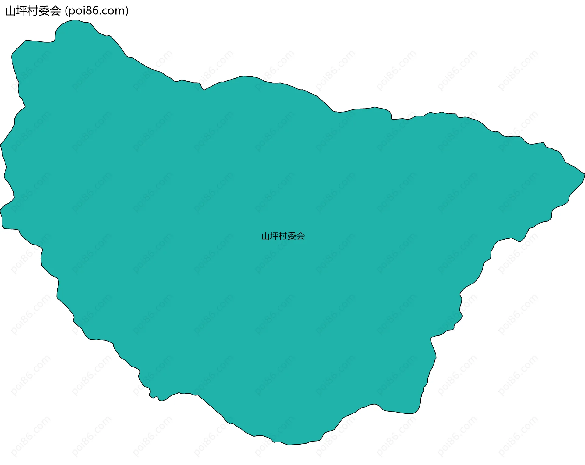 山坪村委会边界地图