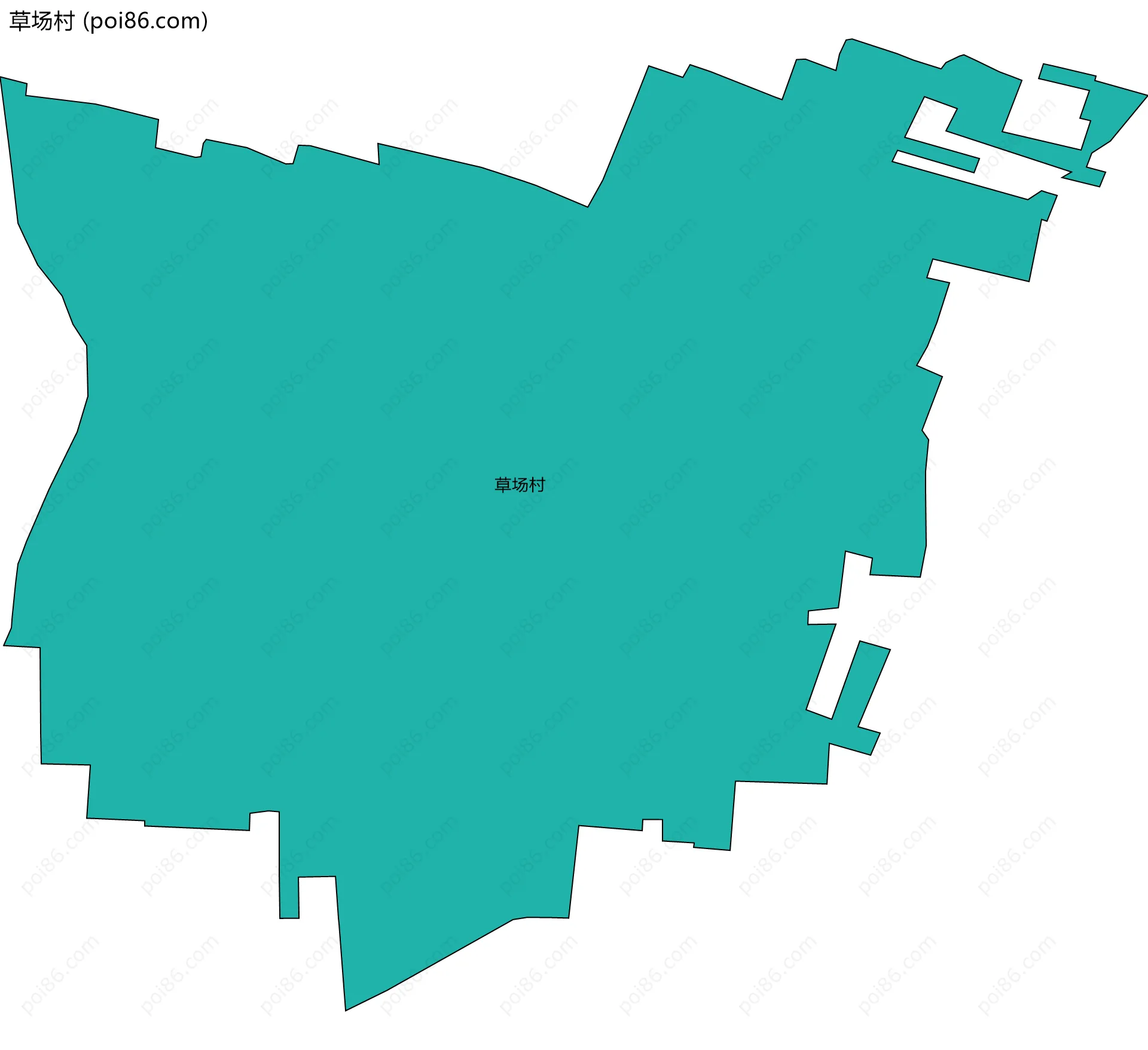 草场村边界地图