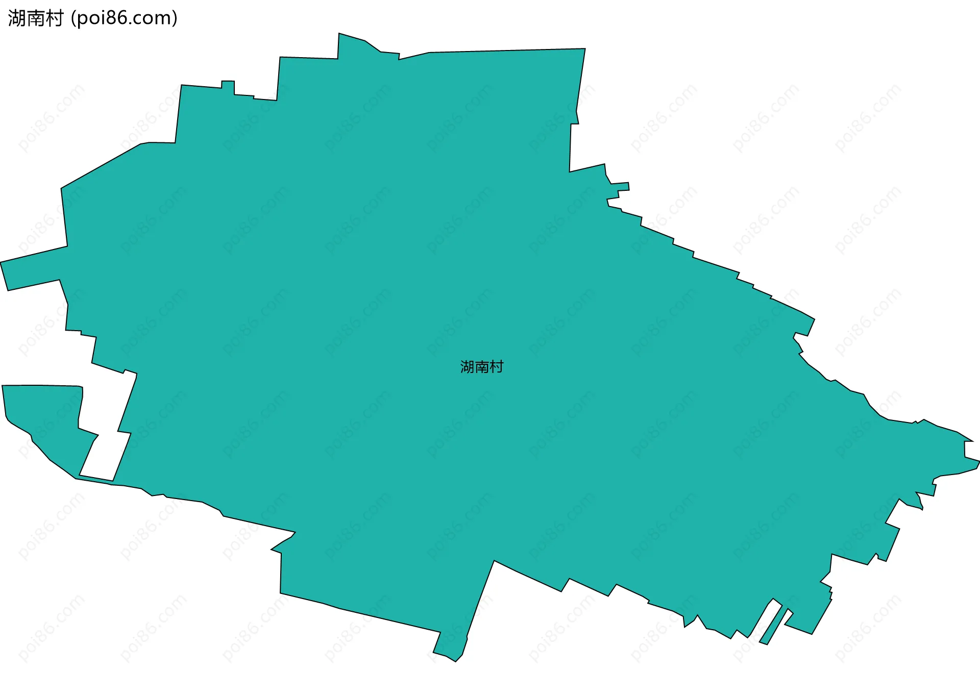 湖南村边界地图