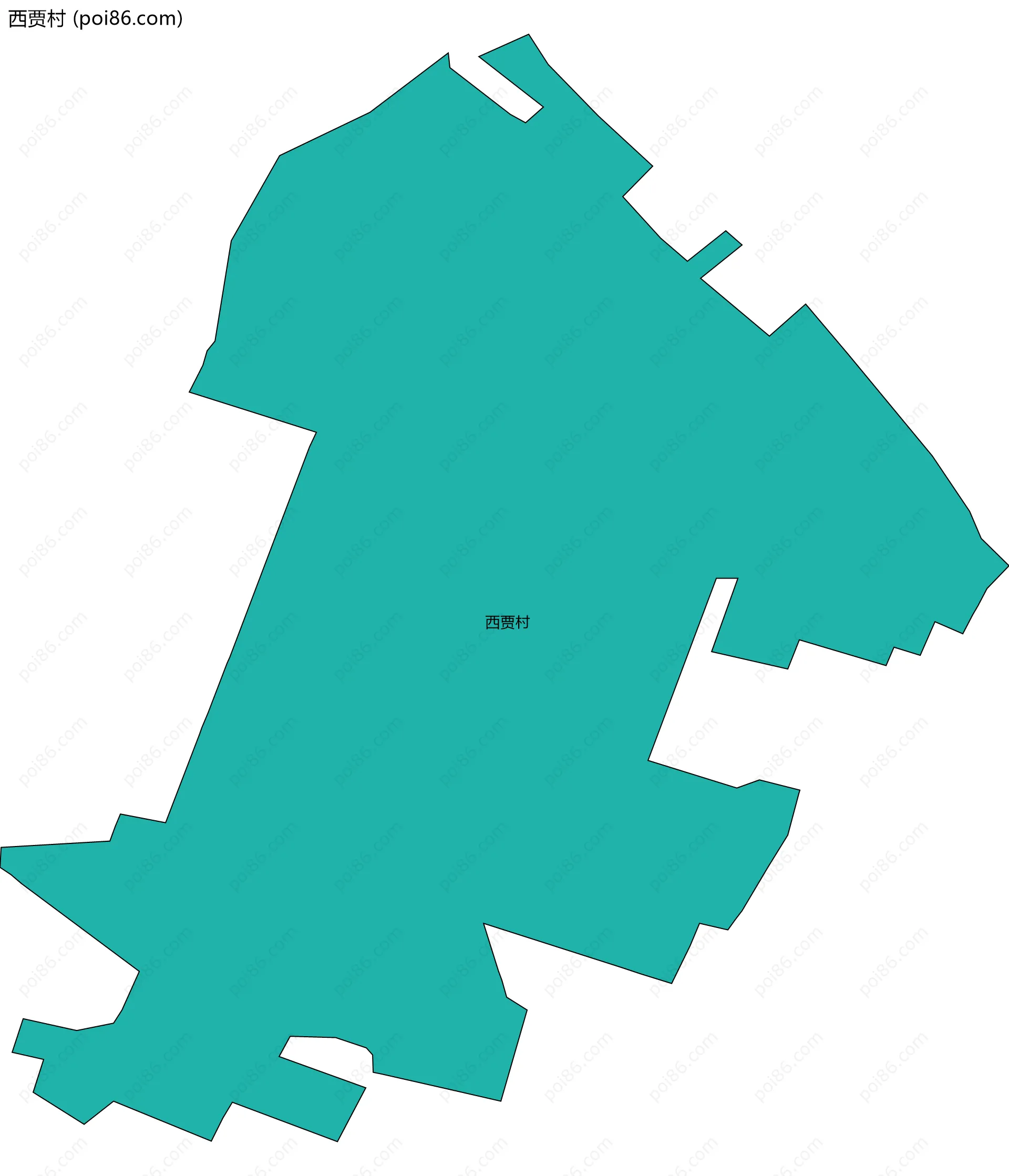 西贾村边界地图