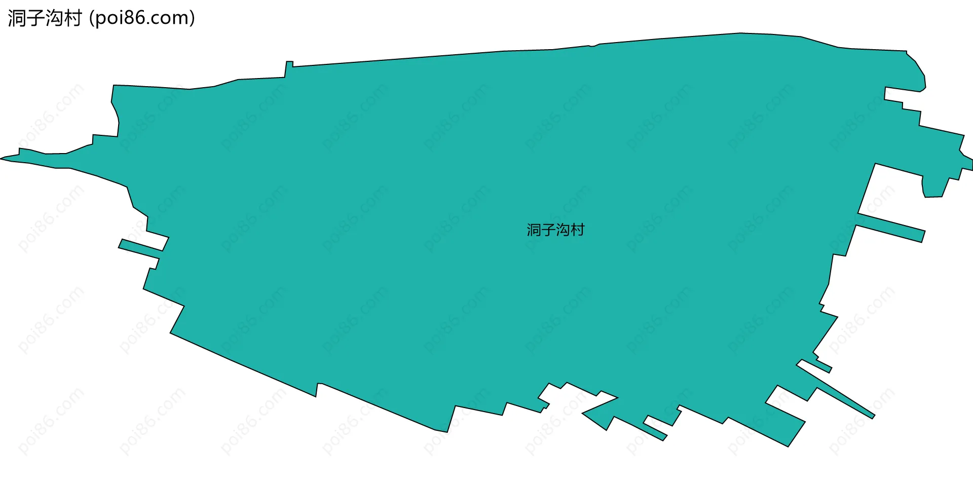 洞子沟村边界地图