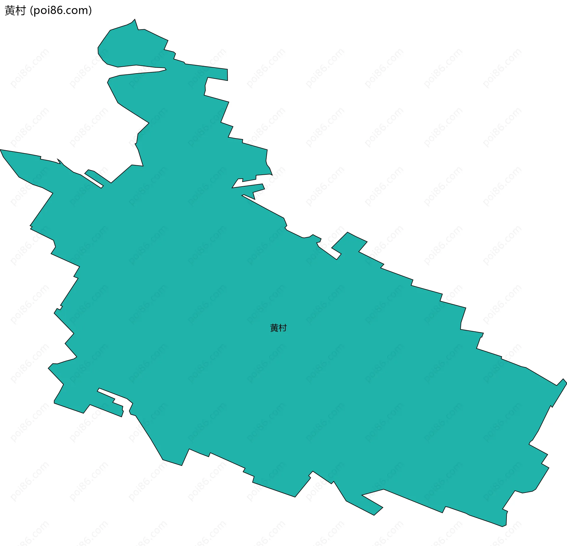 黄村边界地图