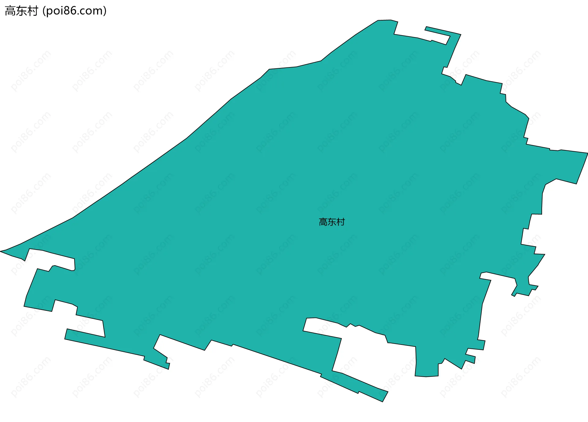 高东村边界地图