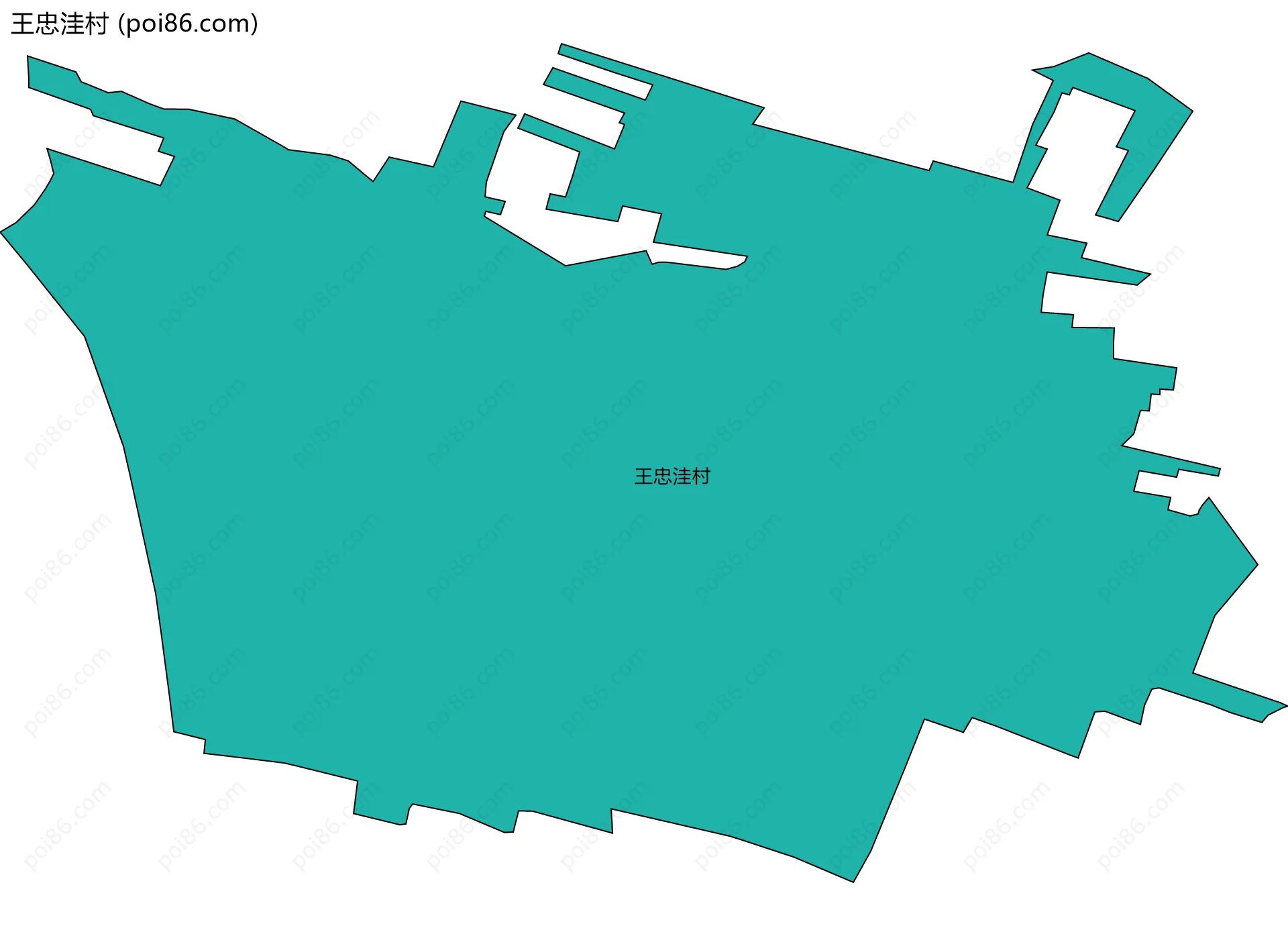 王忠洼村边界地图